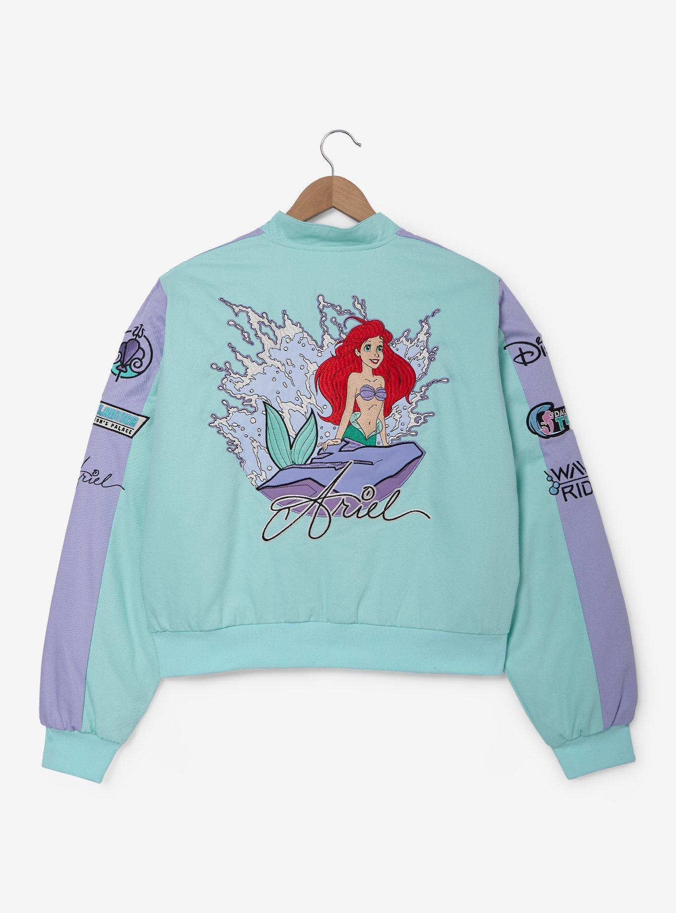 Disney The Little Mermaid Women's Cropped Racing Jacket - BoxLunch Exclusive, , hi-res