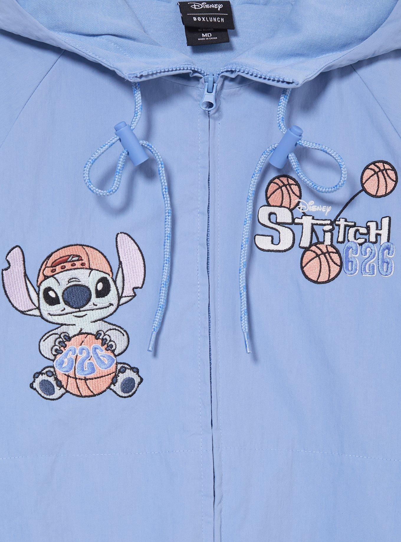 Disney Lilo & Stitch Basketball Stitch Color Block Windbreaker - BoxLunch Exclusive, BLUE, alternate