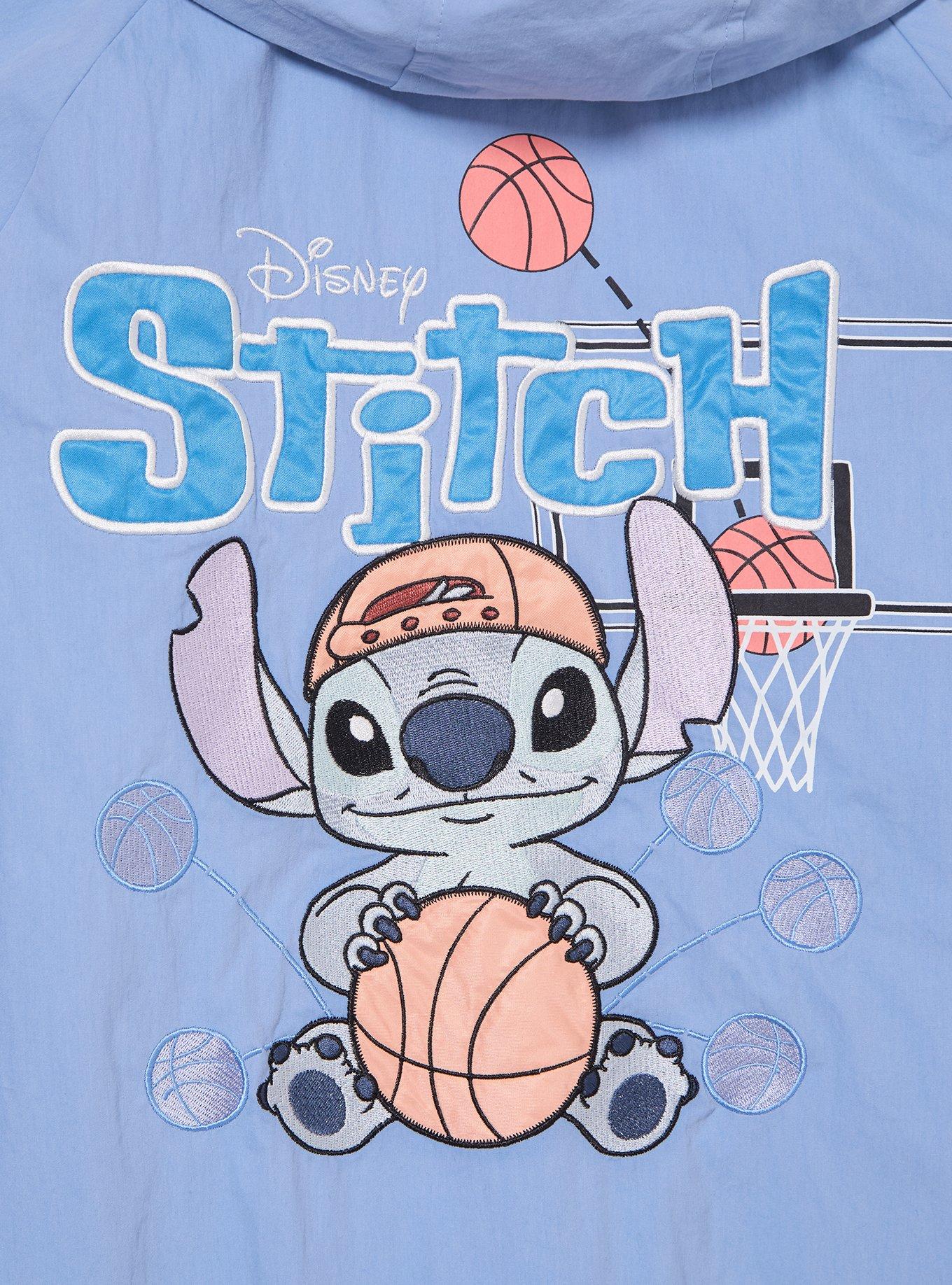Disney Lilo & Stitch Basketball Stitch Color Block Windbreaker - BoxLunch Exclusive, BLUE, alternate