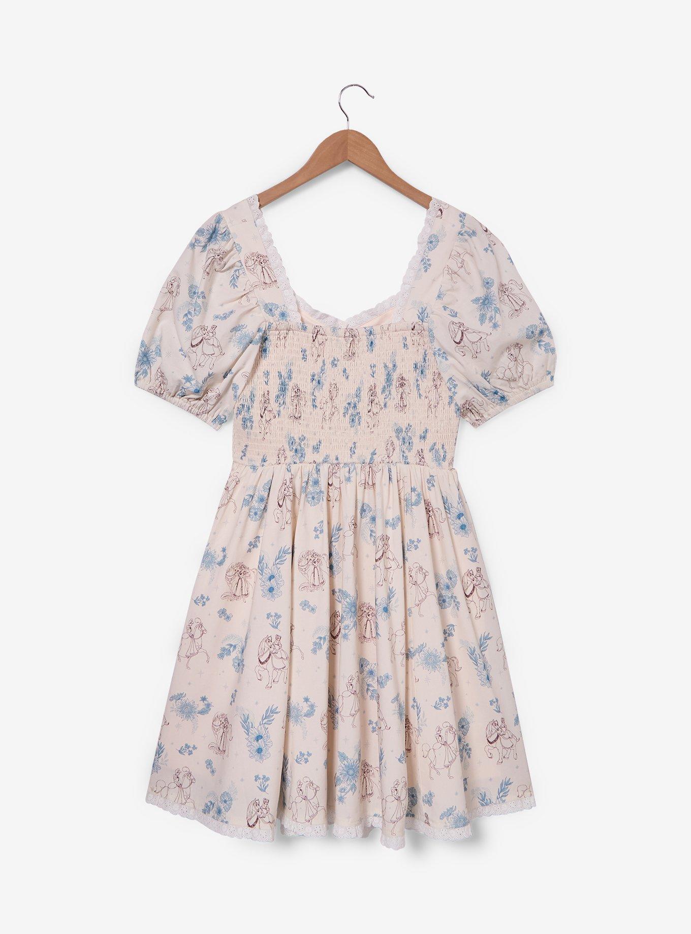 Disney Princess Floral Horses Allover Print Dress - BoxLunch Exclusive, , hi-res
