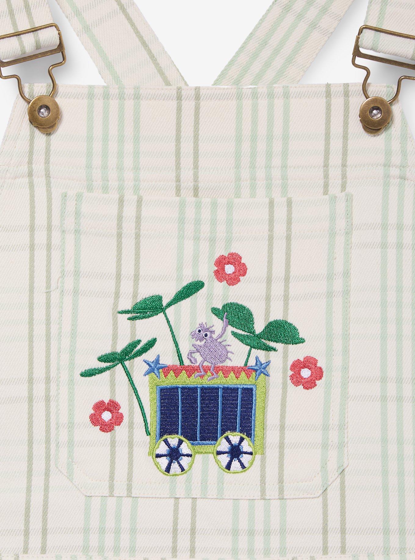 Disney Pixar A Bug's Life Plaid Plus Size Overall Dress - BoxLunch Exclusive, LIGHT GREEN, alternate