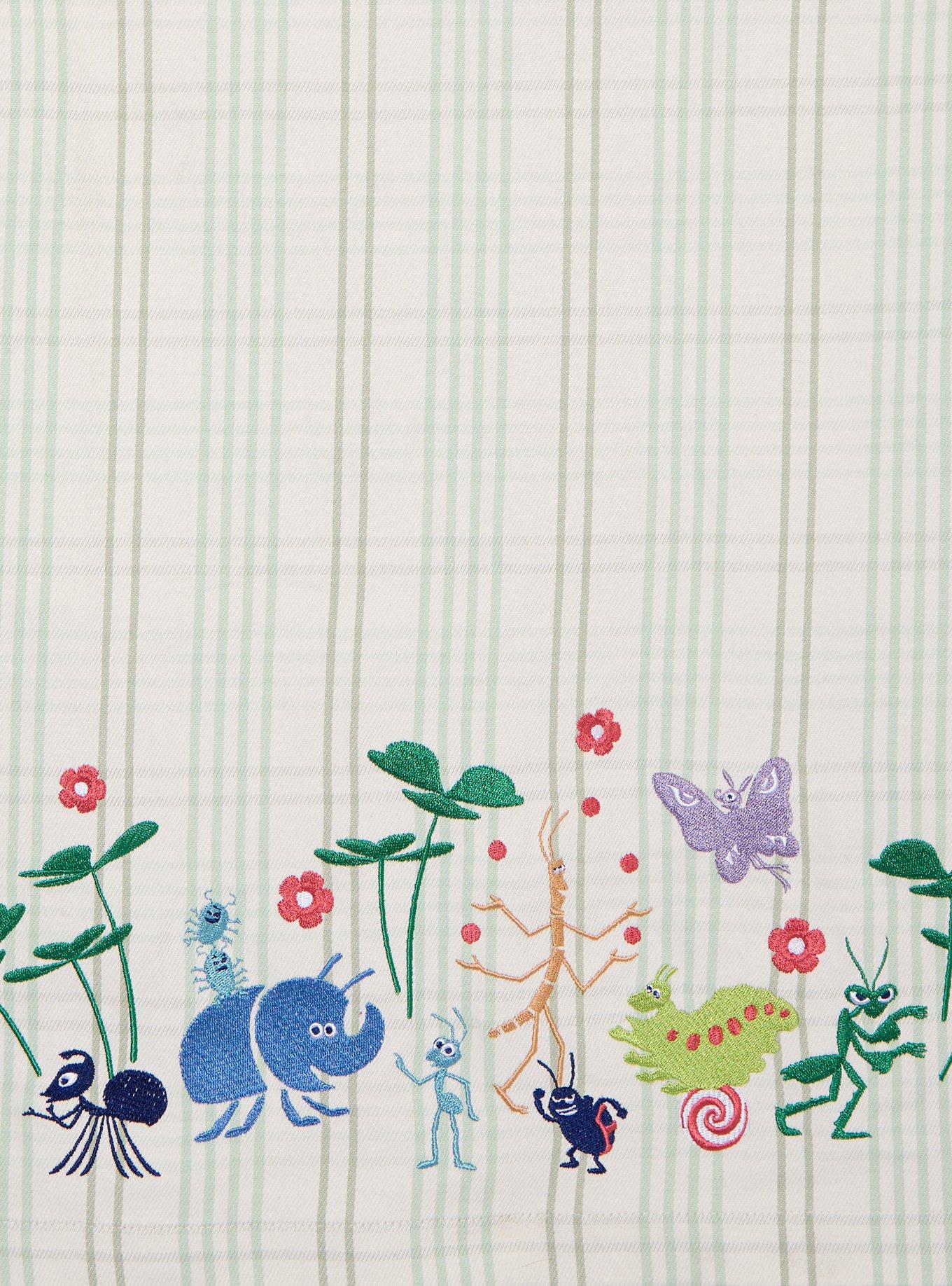 Disney Pixar A Bug's Life Plaid Plus Size Overall Dress - BoxLunch Exclusive, LIGHT GREEN, alternate