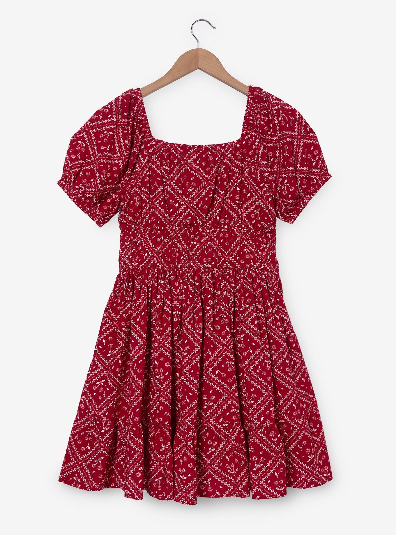 Marvel Spider-Man Cherries Bandanna Allover Print Dress - Boxlunch Exclusive, , hi-res