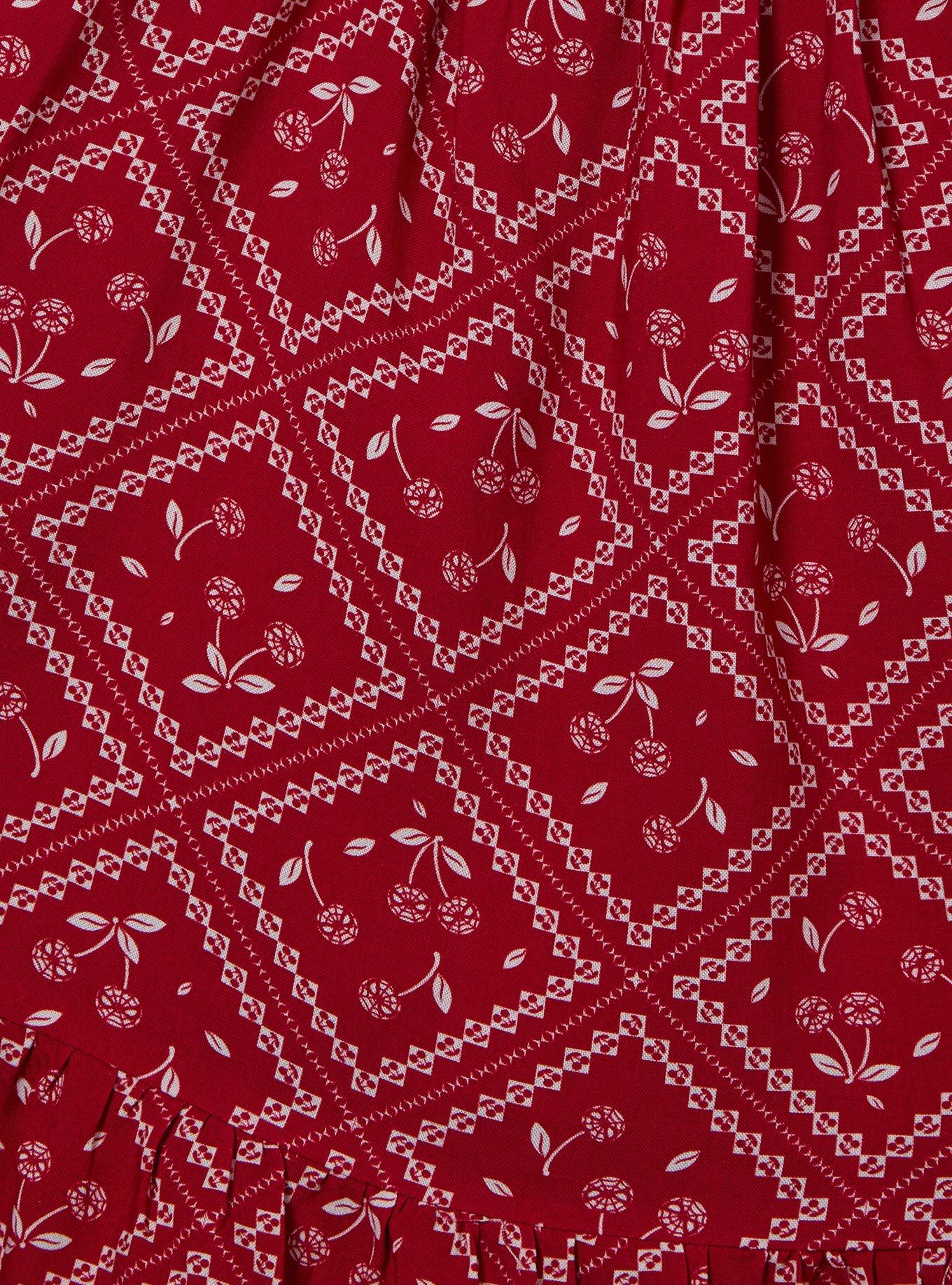 Marvel Spider-Man Cherries Bandana Allover Print Dress - Boxlunch Exclusive, RED, alternate