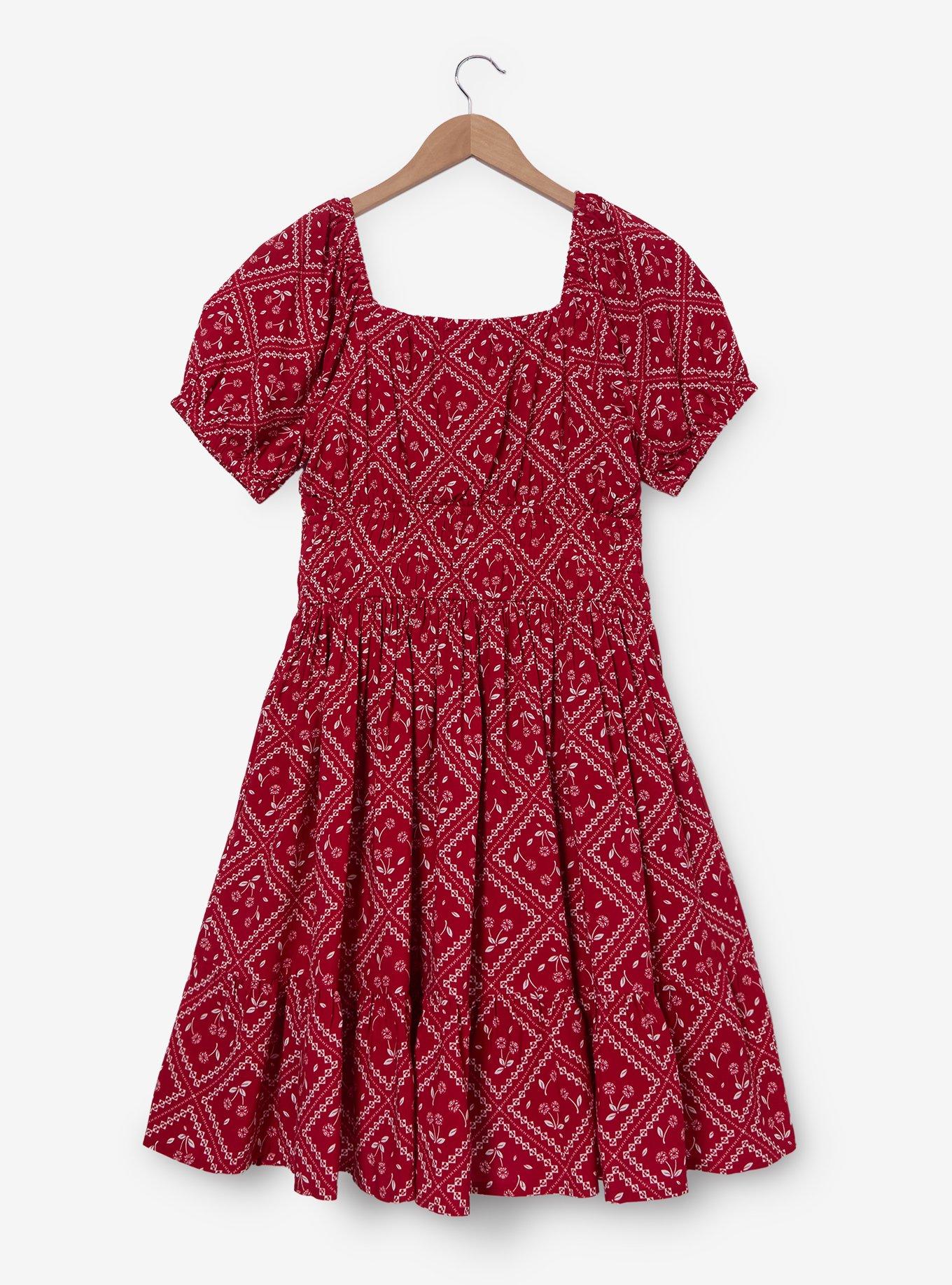 Marvel Spider-Man Cherries Bandanna Allover Print Plus Dress - Boxlunch Exclusive
