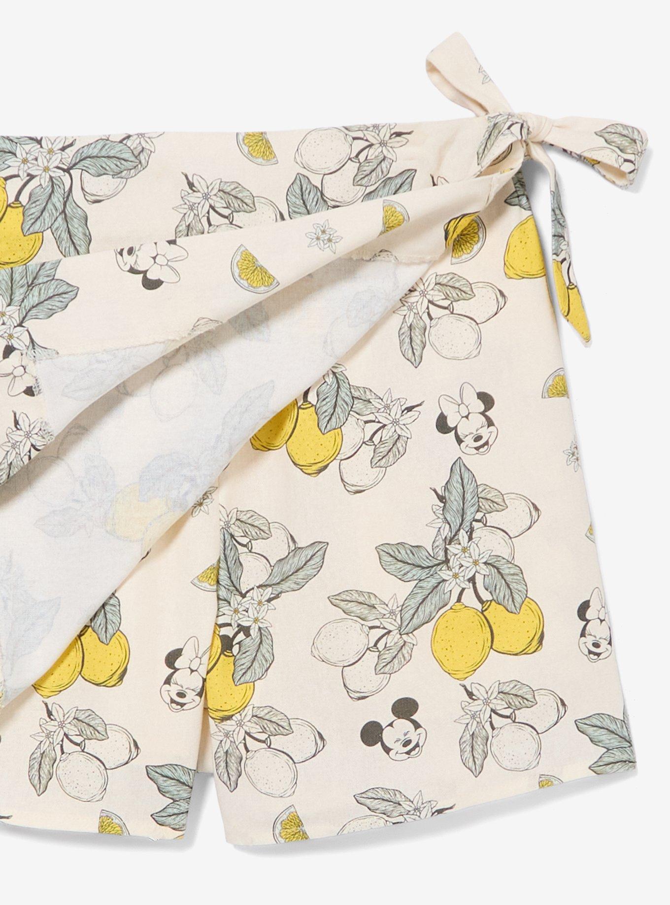 Disney Mickey & Minnie Lemons Allover Print Linen Skort - BoxLunch Exclusive, BIRCH, alternate