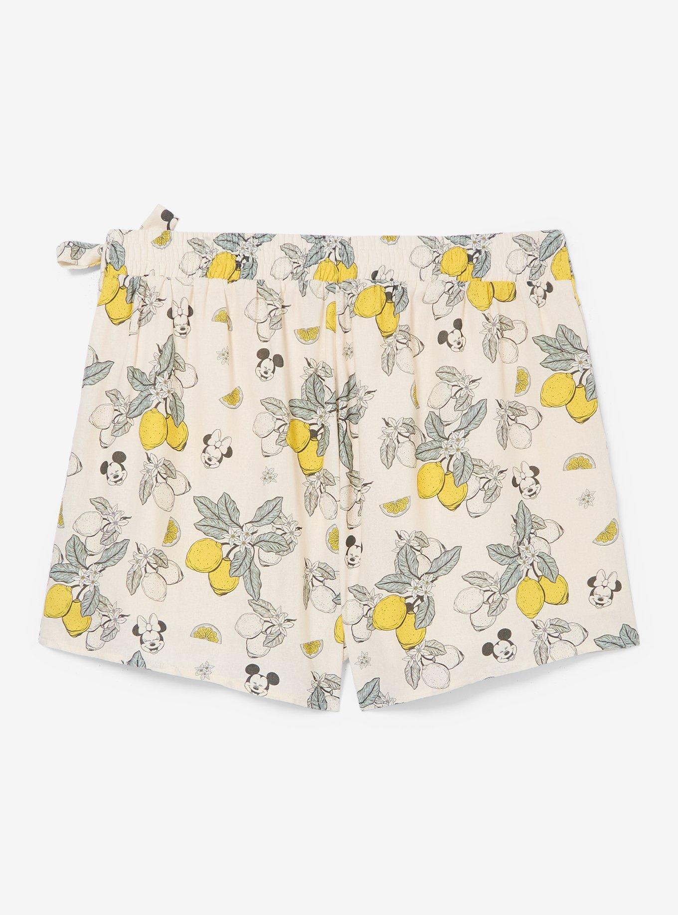 Disney Mickey & Minnie Lemons Allover Print Plus Linen Skort - BoxLunch Exclusive
