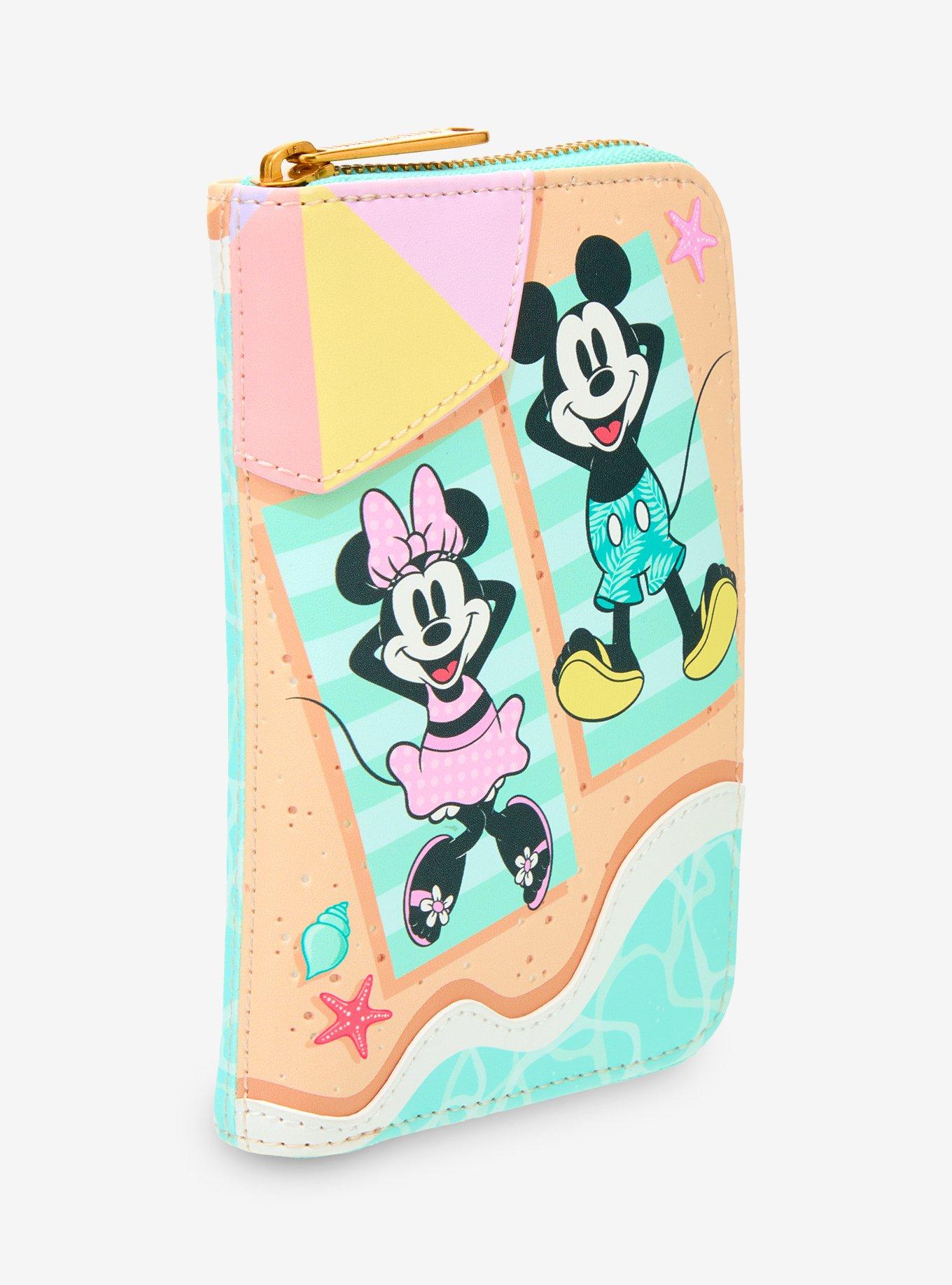Loungefly Disney Mickey Mouse & Minnie Mouse Beach Zipper Wallet, , hi-res