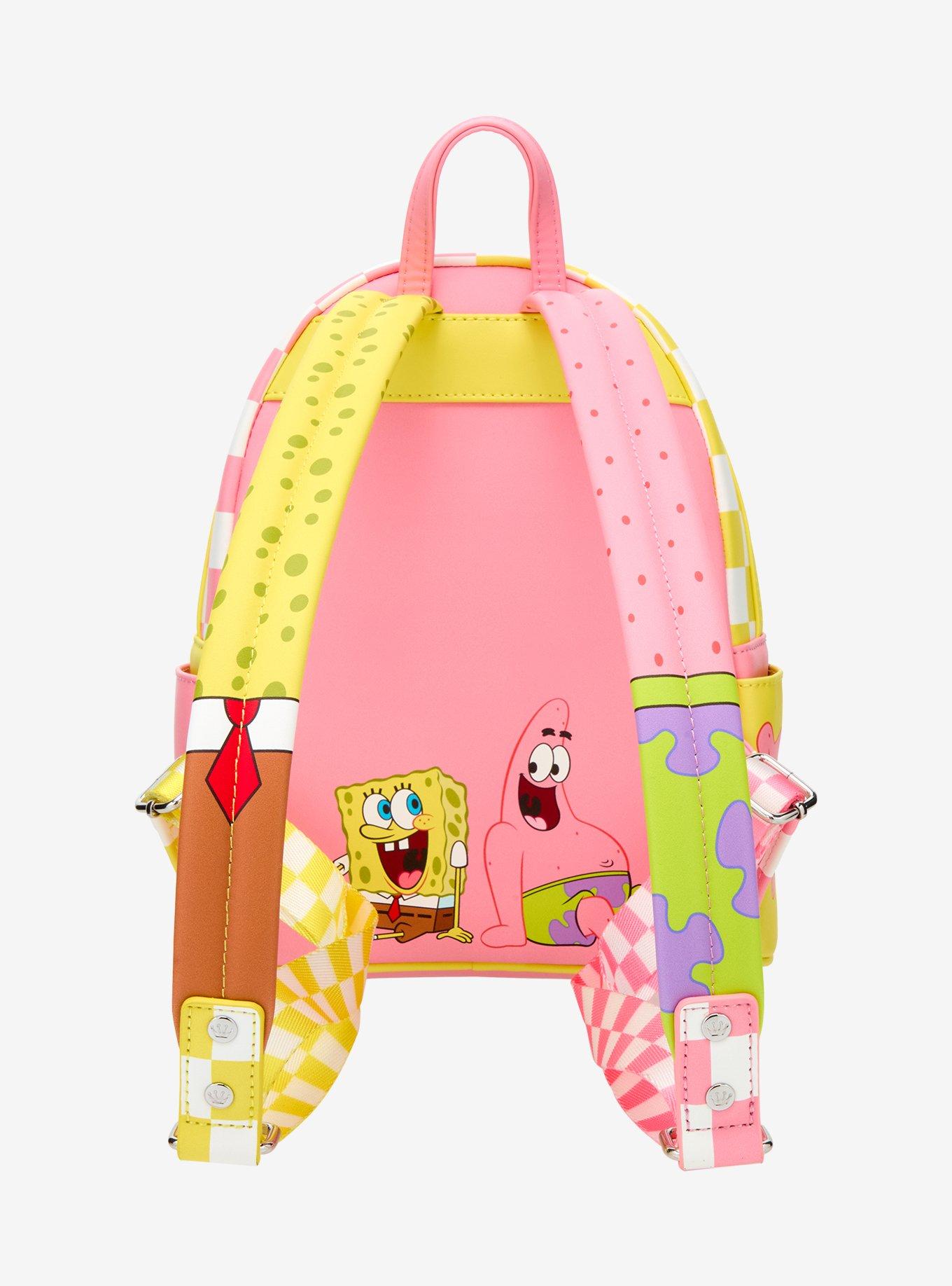Loungefly SpongeBob SquarePants Heart Split Checkered Mini Backpack, , alternate