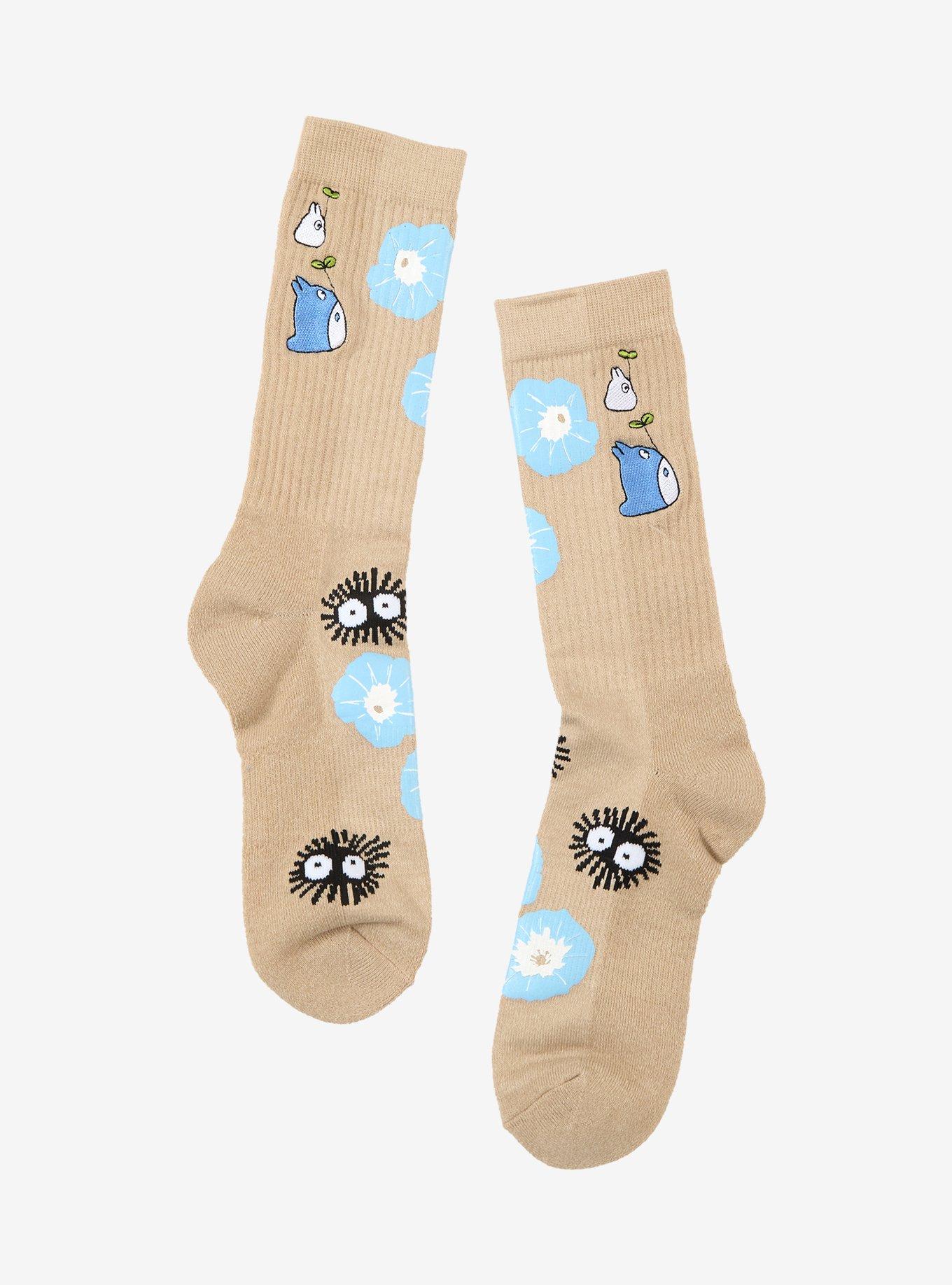 Studio Ghibli&reg; My Neighbor Totoro Blue Flowers Crew Socks, , hi-res