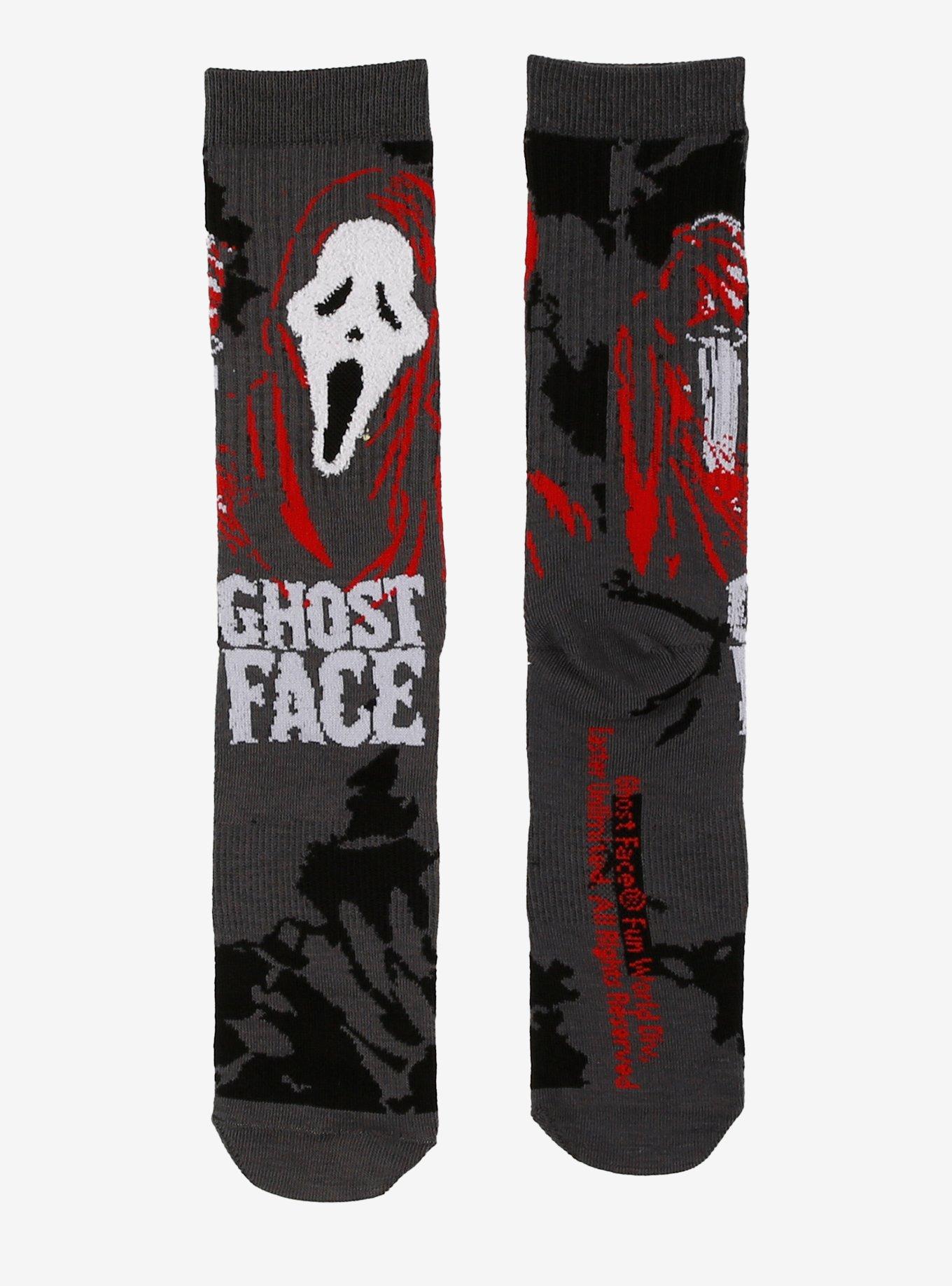 Ghost Face Bloody Knife Crew Socks, , hi-res