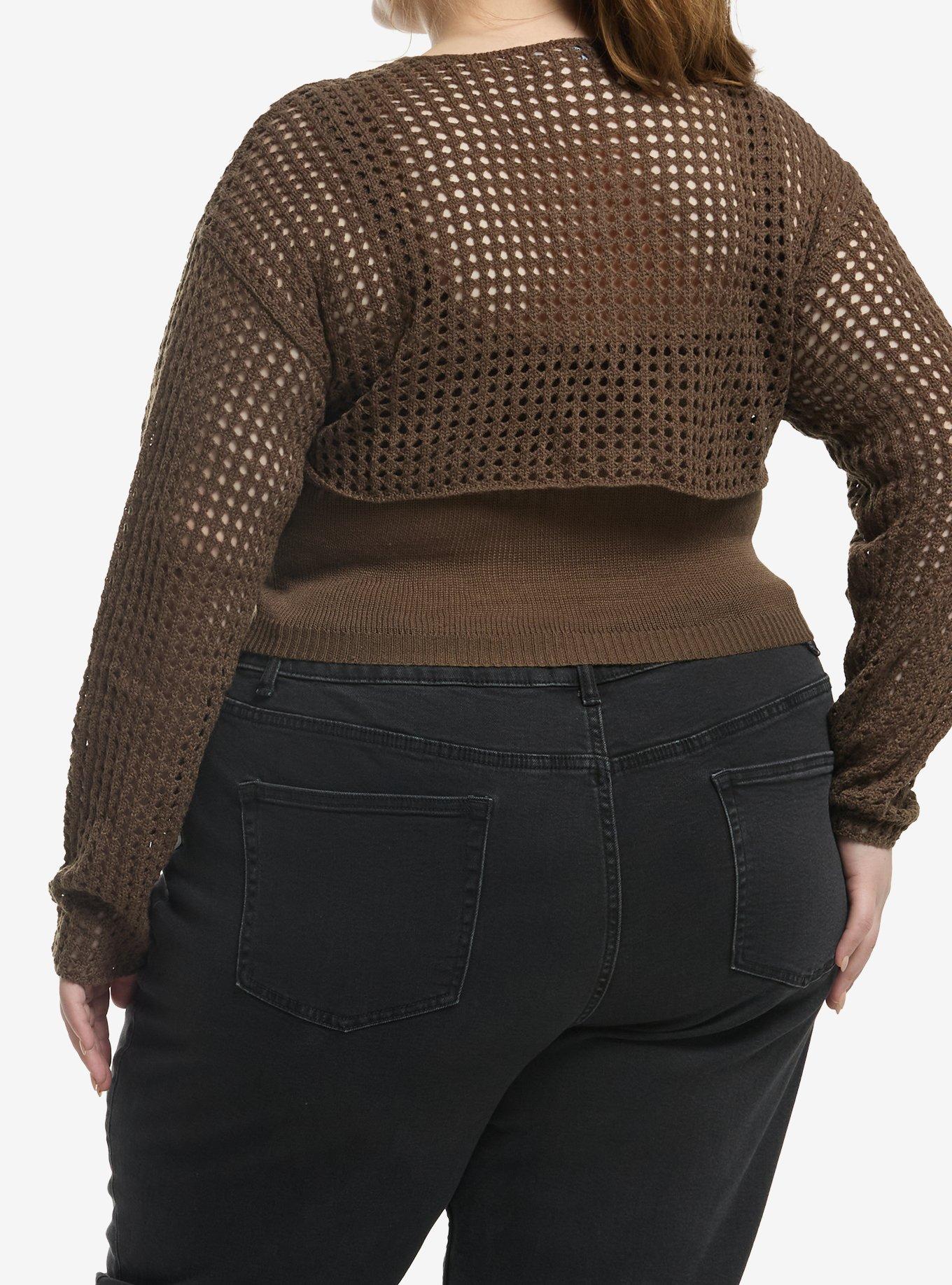 Thorn & Fable Woodland Critters Girls Knit Cami &  Shrug Set Plus Size, MULTI, alternate