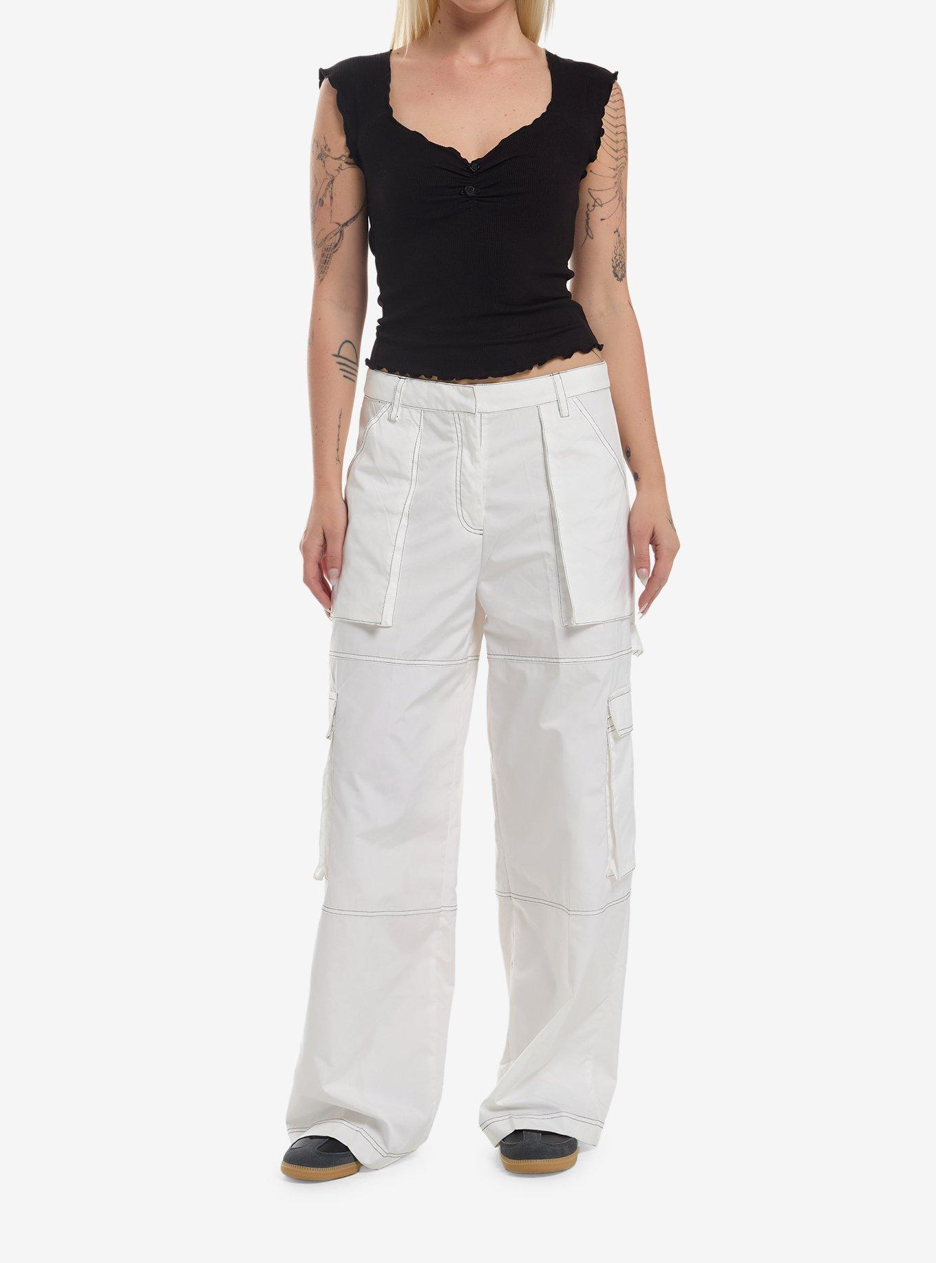 Black Rosette Open Back Girls Top, , hi-res