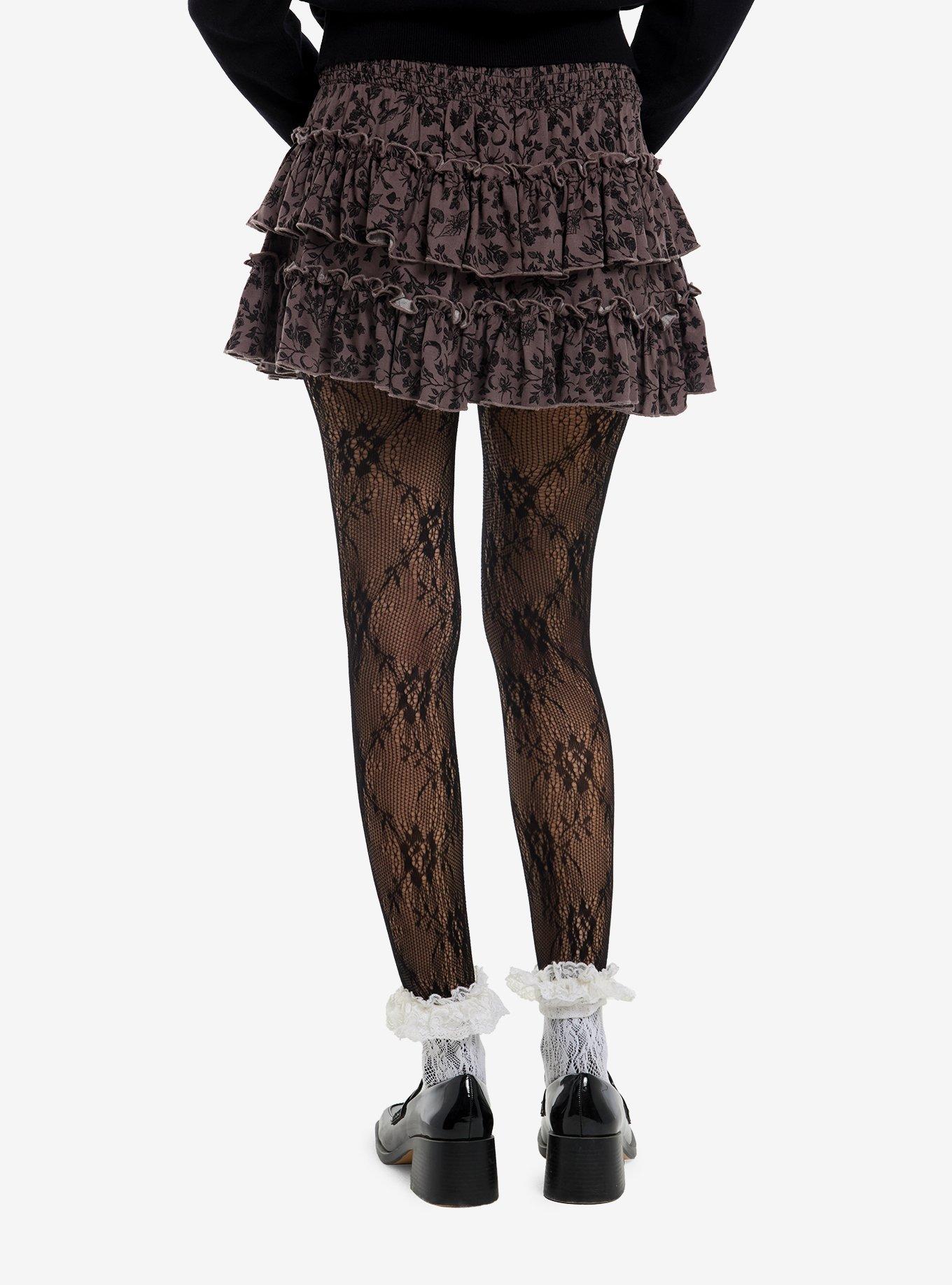 Cosmic Aura Mushroom & Spider Tiered Skort, , hi-res