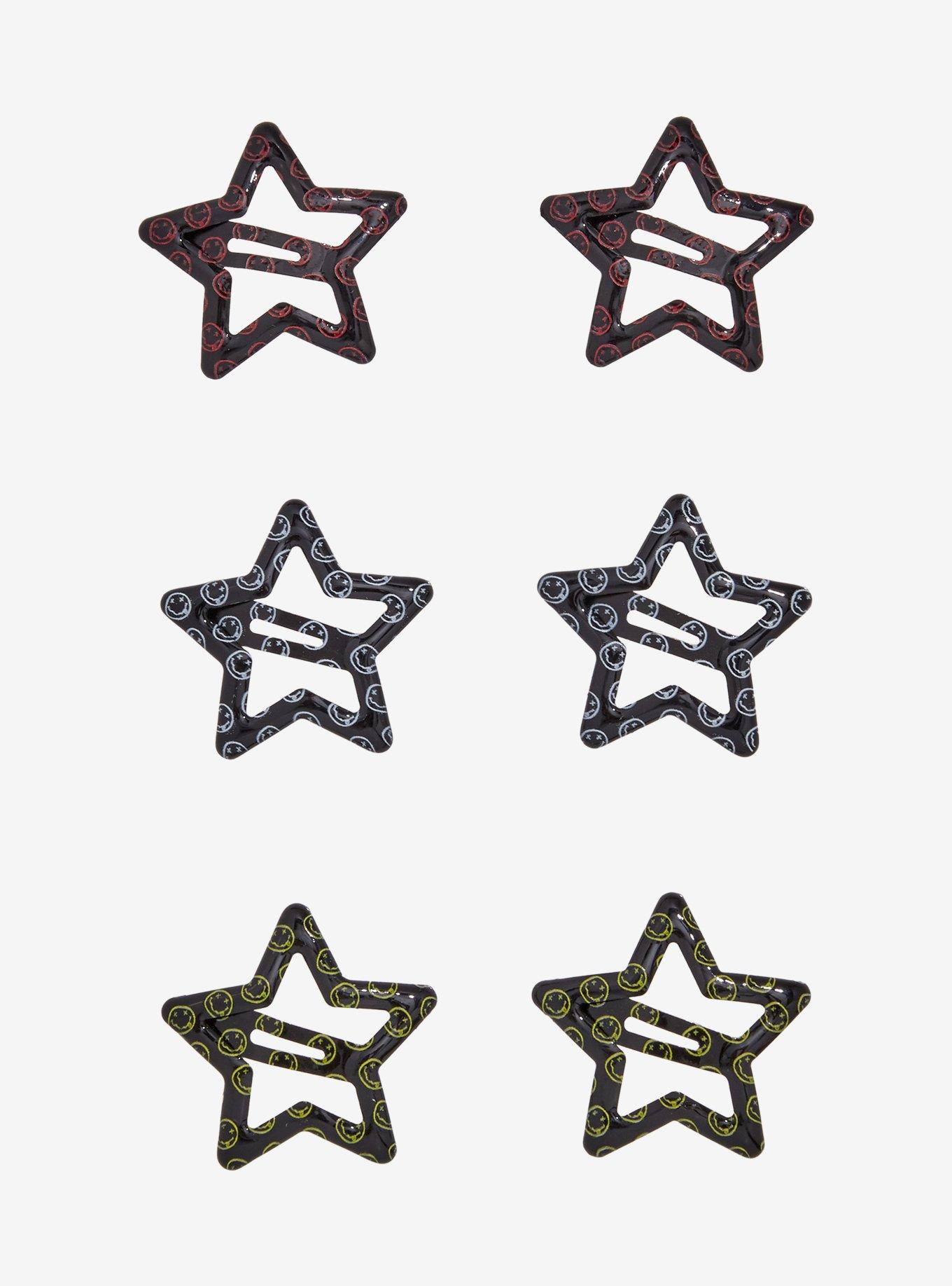 Nirvana Logo Star Hair Clip Set, , hi-res