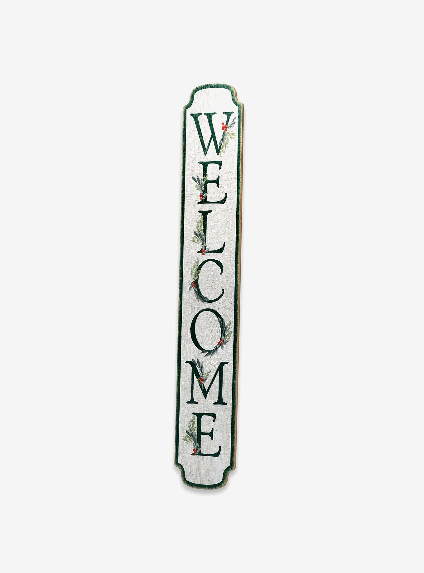 Winter Greenery Welcome Vertical Porch Leaner Wood Wall Decor, , hi-res