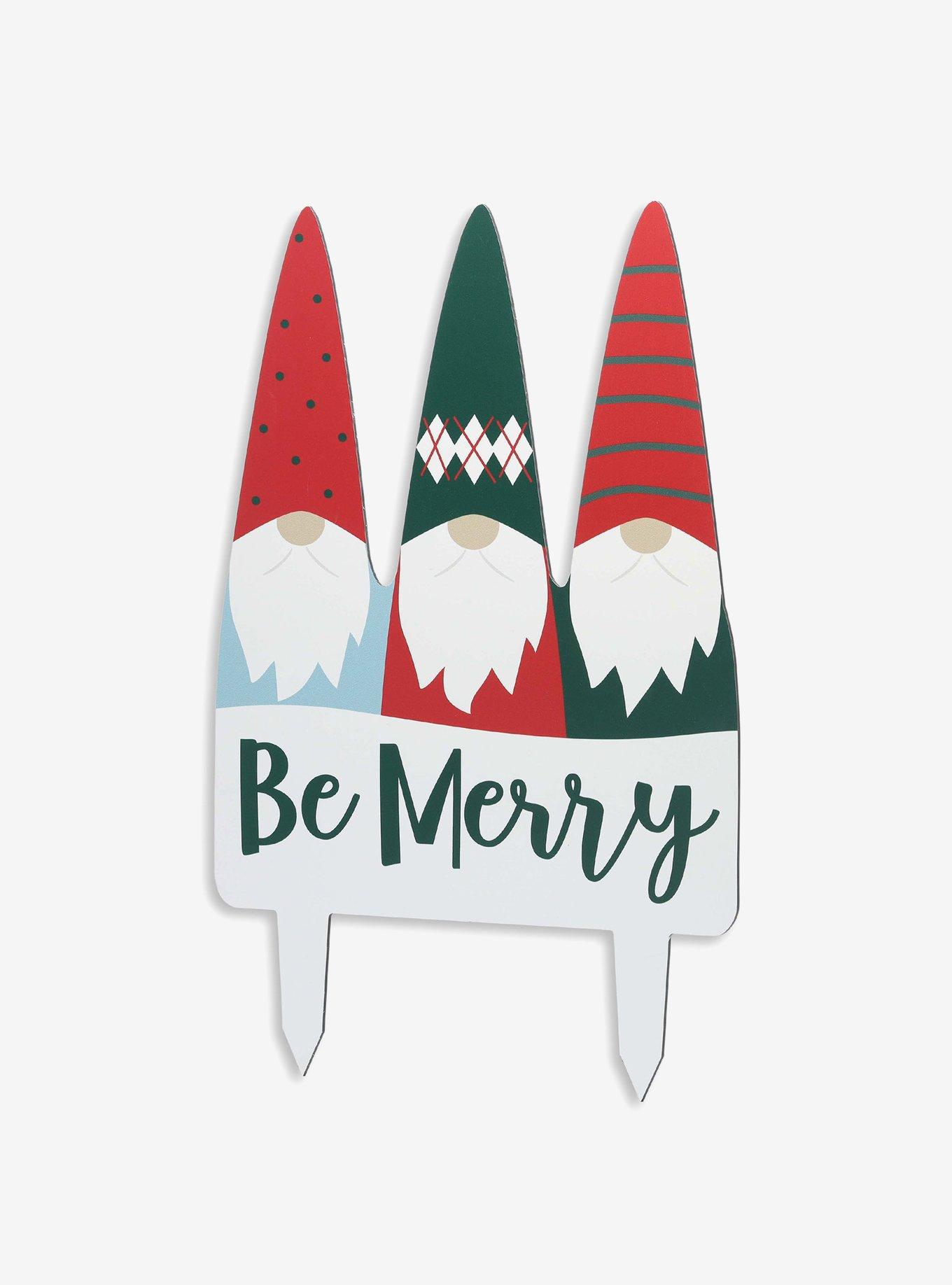 Be Merry Gnomes Christmas Metal Yard Stake, , hi-res