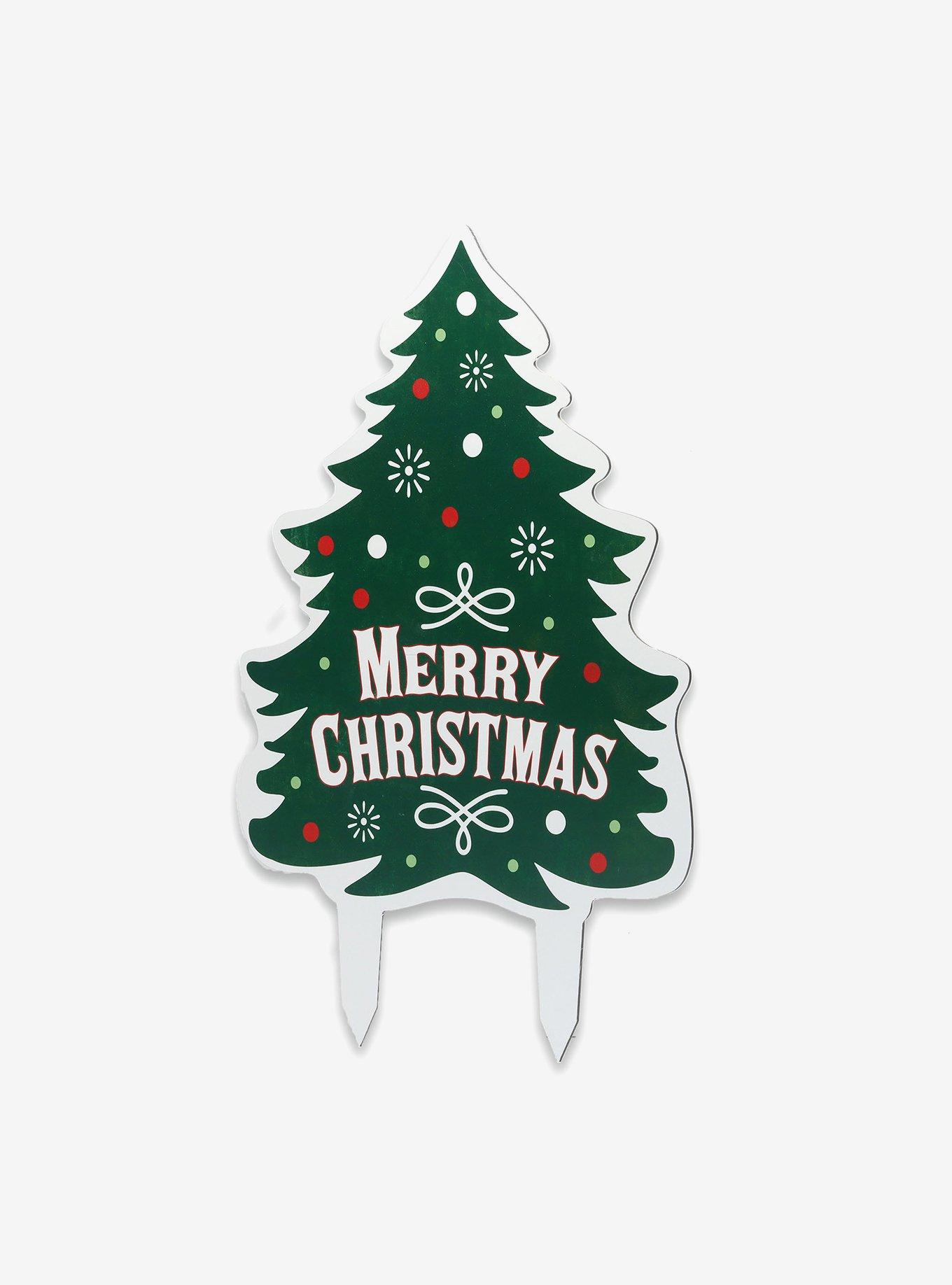 Merry Christmas Tree Metal Yard Stake, , hi-res