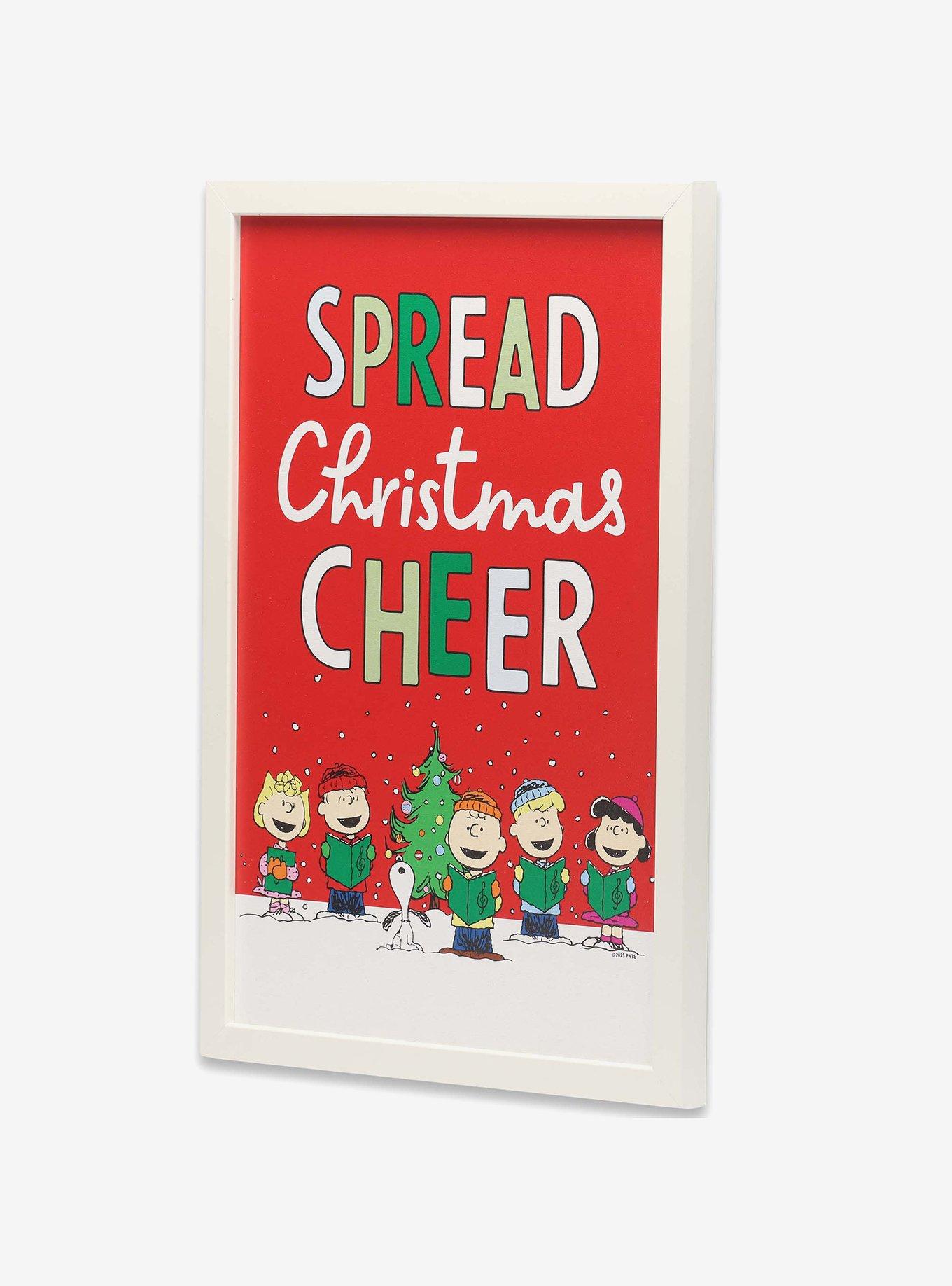Peanuts Charlie Brown & Friends Spread Christmas Cheer Framed Wood Wall Decor, , hi-res