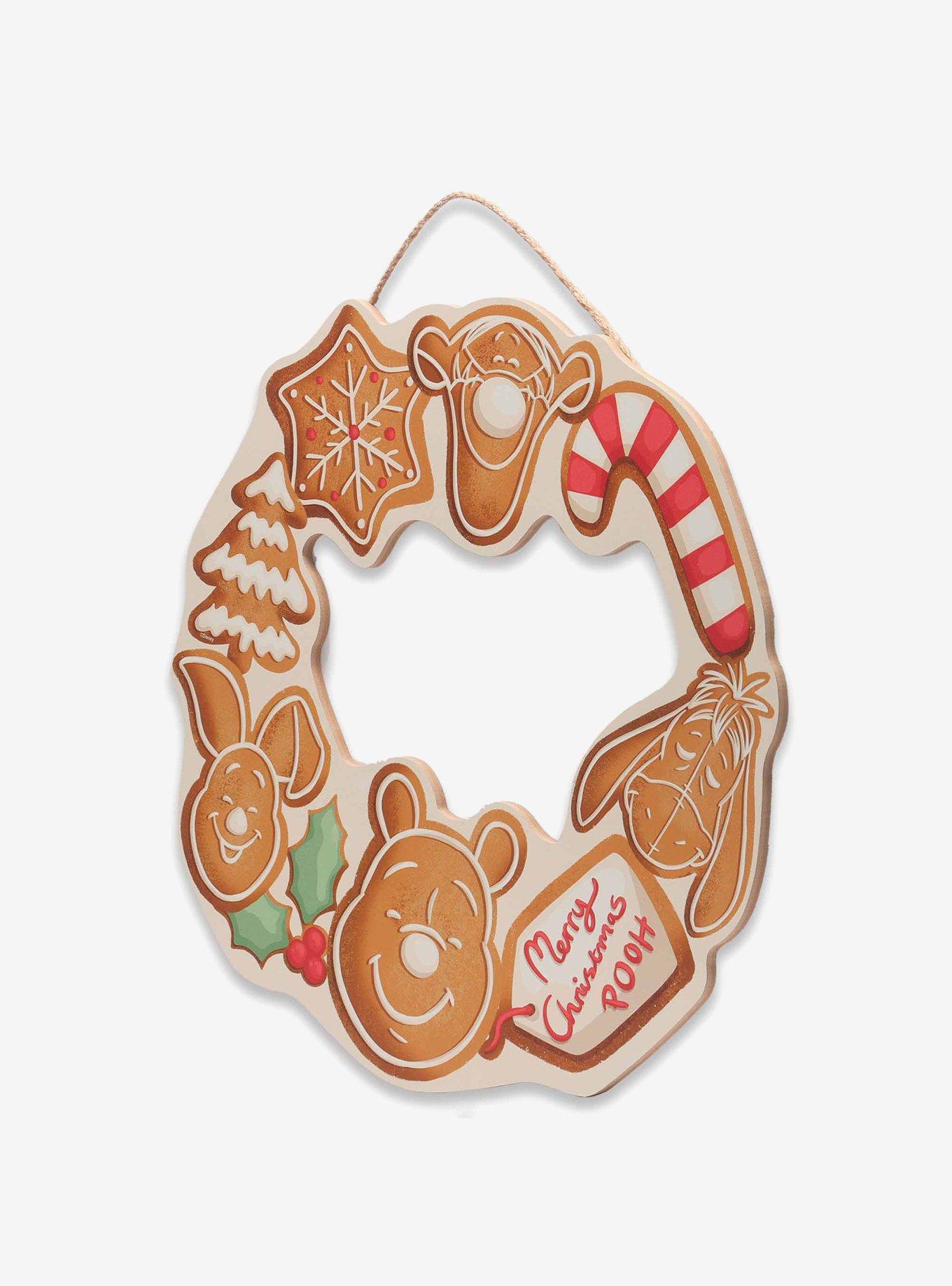Disney Winnie The Pooh Gingerbread Christmas Wreath Hanging Wood Wall Decor, , hi-res