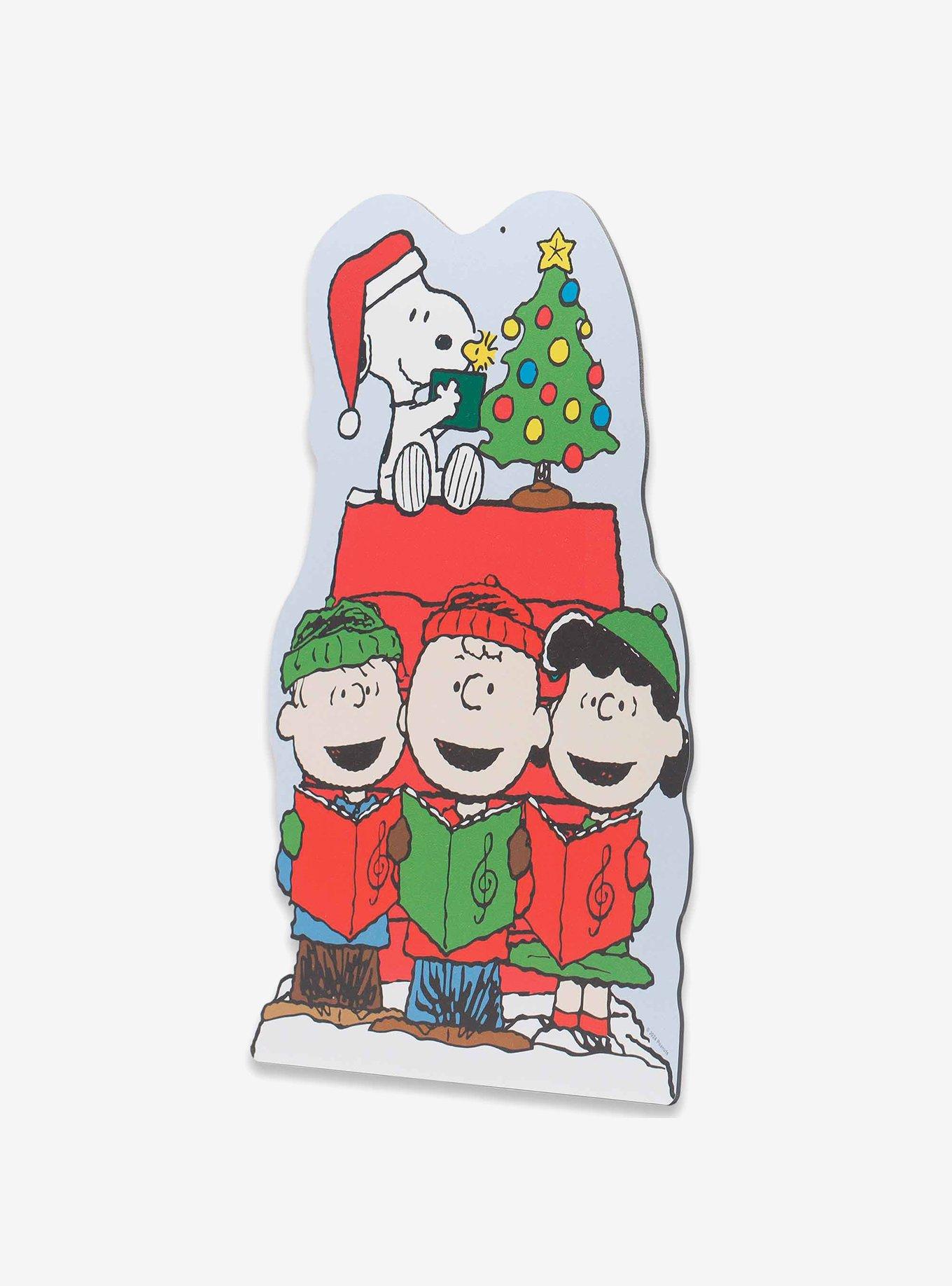 Peanuts Charlie Brown Snoopy & Friends Christmas Caroling Metal Sign, , hi-res