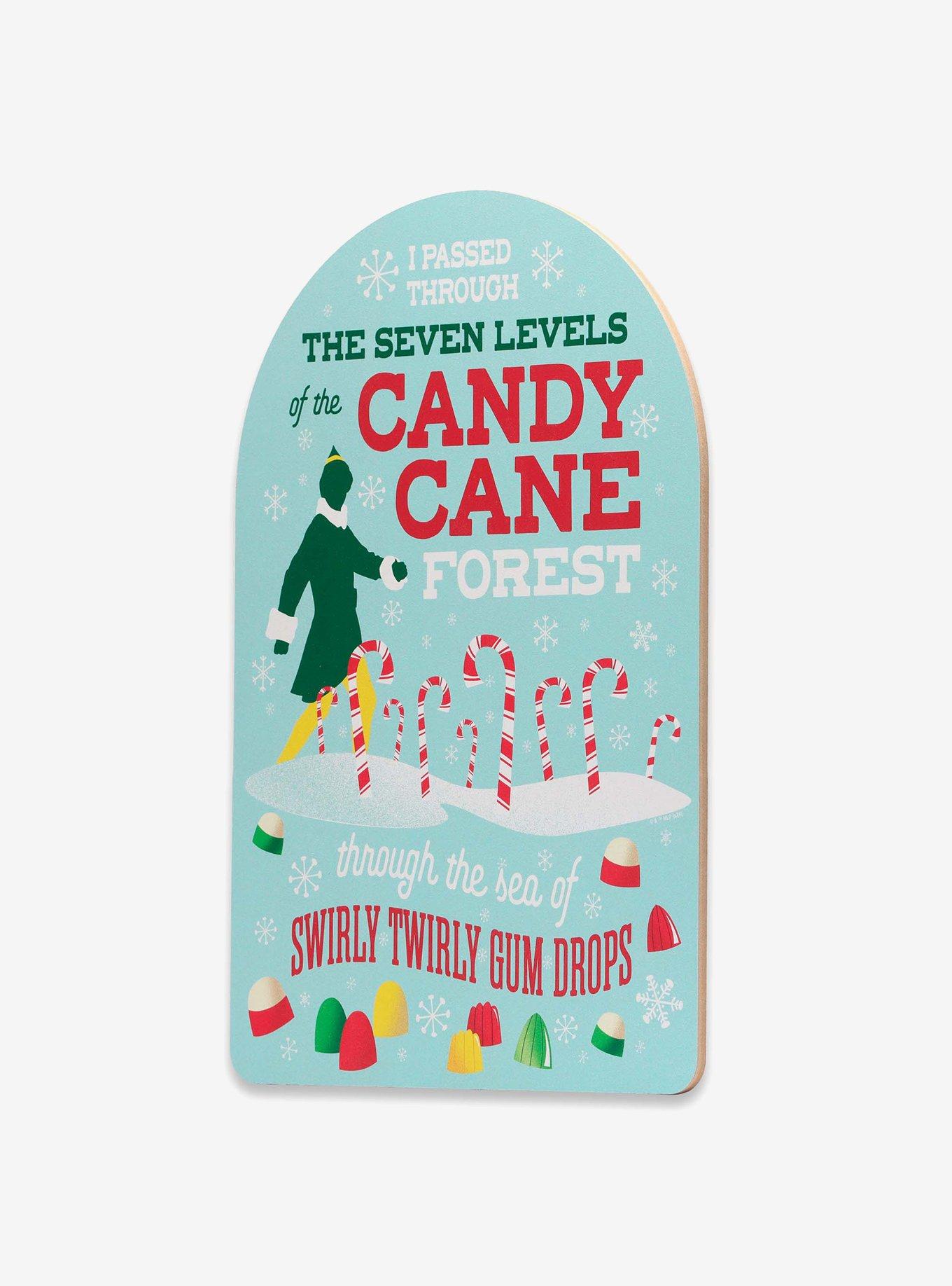 Elf Candy Cane Forest Wood Wall Decor, , hi-res
