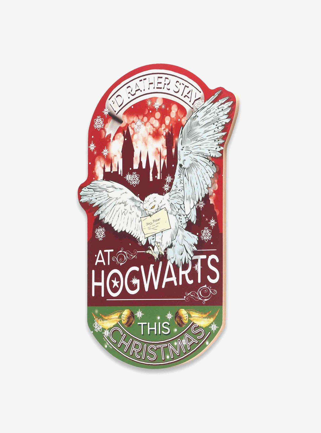 Harry Potter Stay At Hogwarts This Christmas Wood Wall Decor, , hi-res