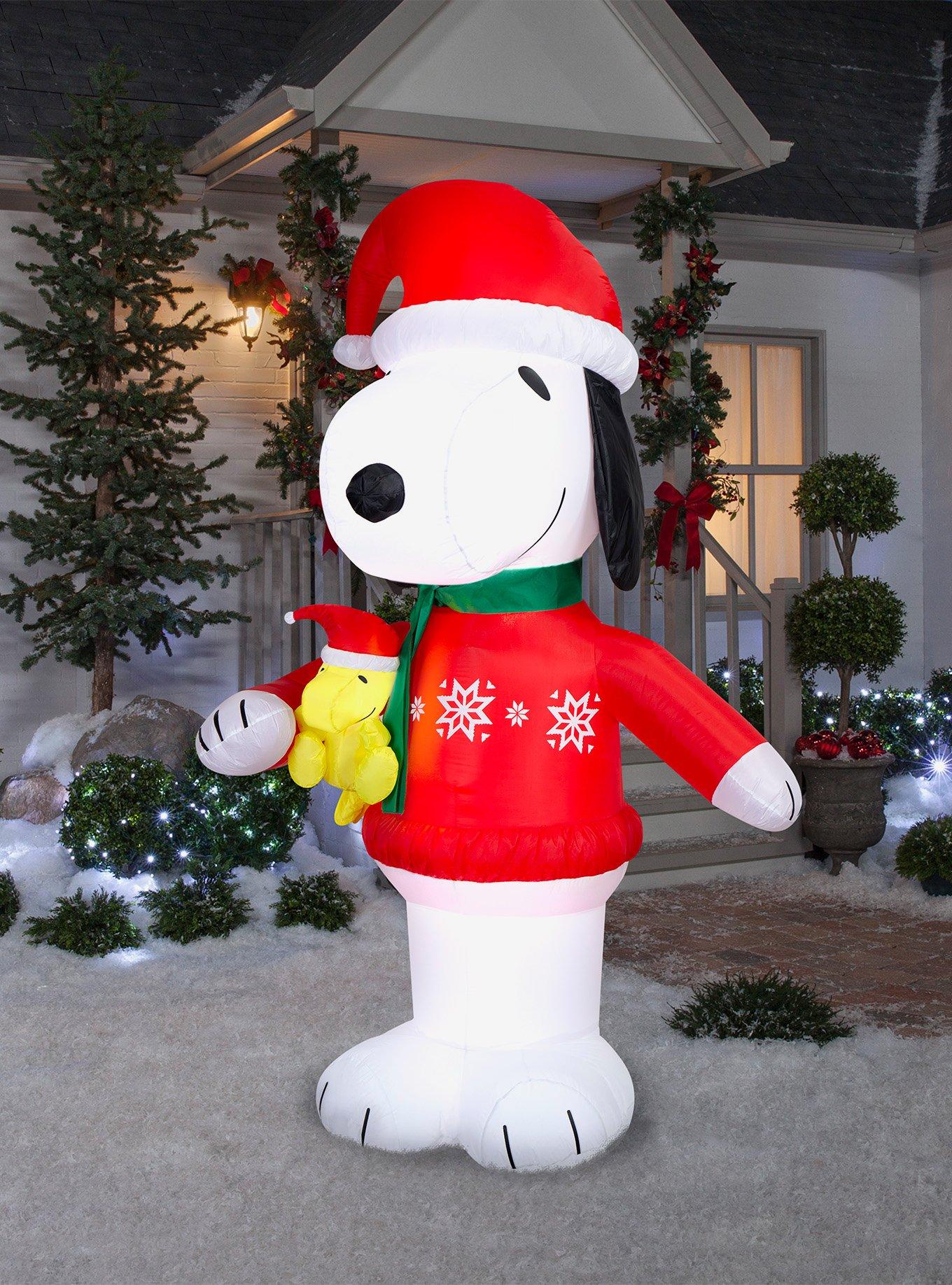 Peanuts Snoopy in Snowflake Sweater Airblown Inflatable, , hi-res