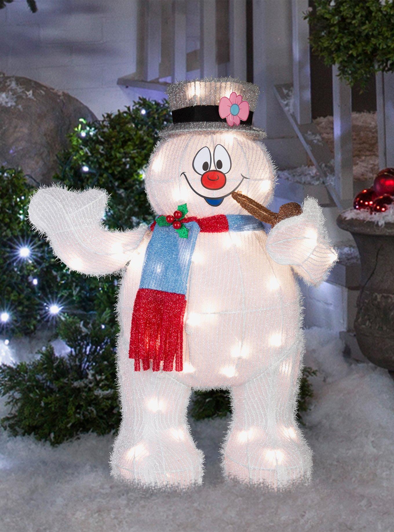 Frosty the Snowman Frosty with Pipe Holiday Tinsel Yard Sculpture, , hi-res