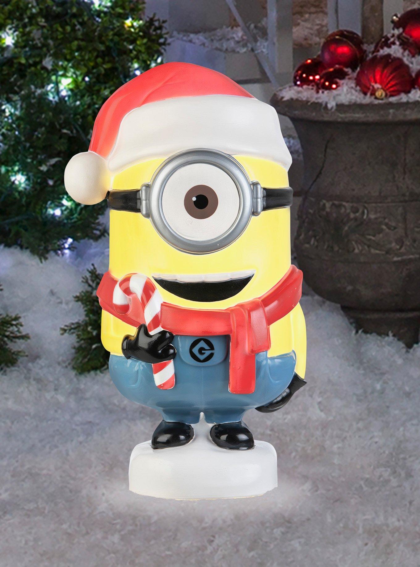 Minions Stuart with Candy Cane Lighted Blow Mold Outdoor Decor, , hi-res