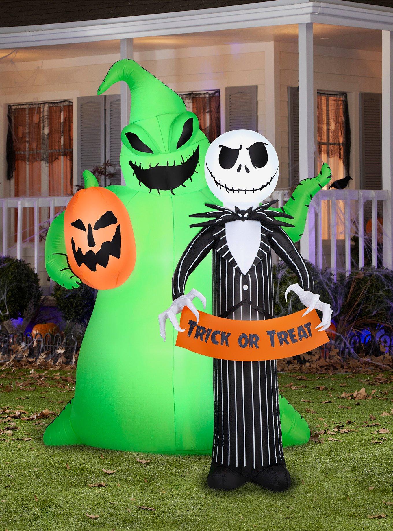 Disney Nightmare Before Christmas Jack Skellington with Oogie Boogie Scene Airblown Inflatable, , hi-res