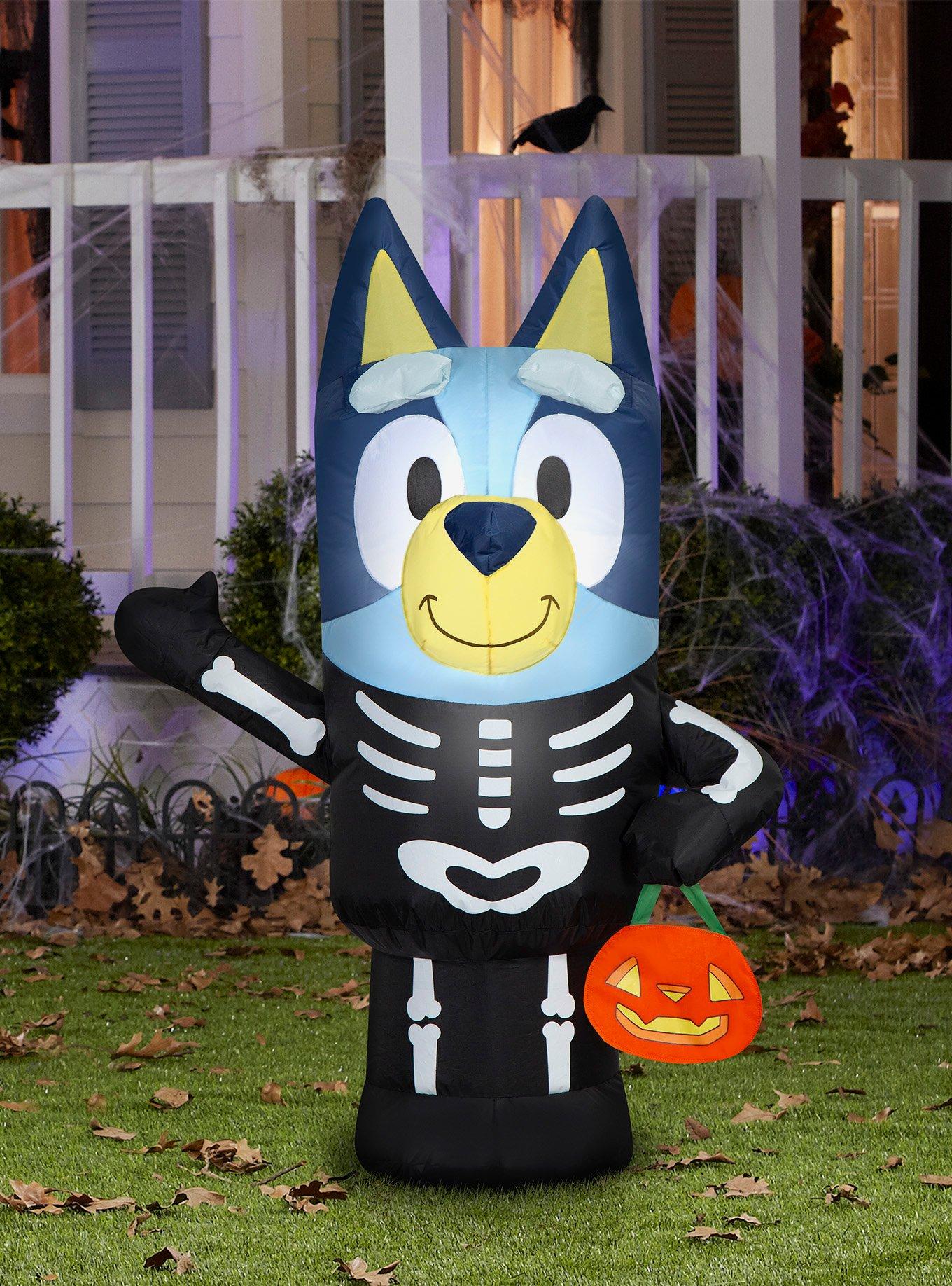 Bluey Skeleton Costume Airblown Inflatable, , hi-res