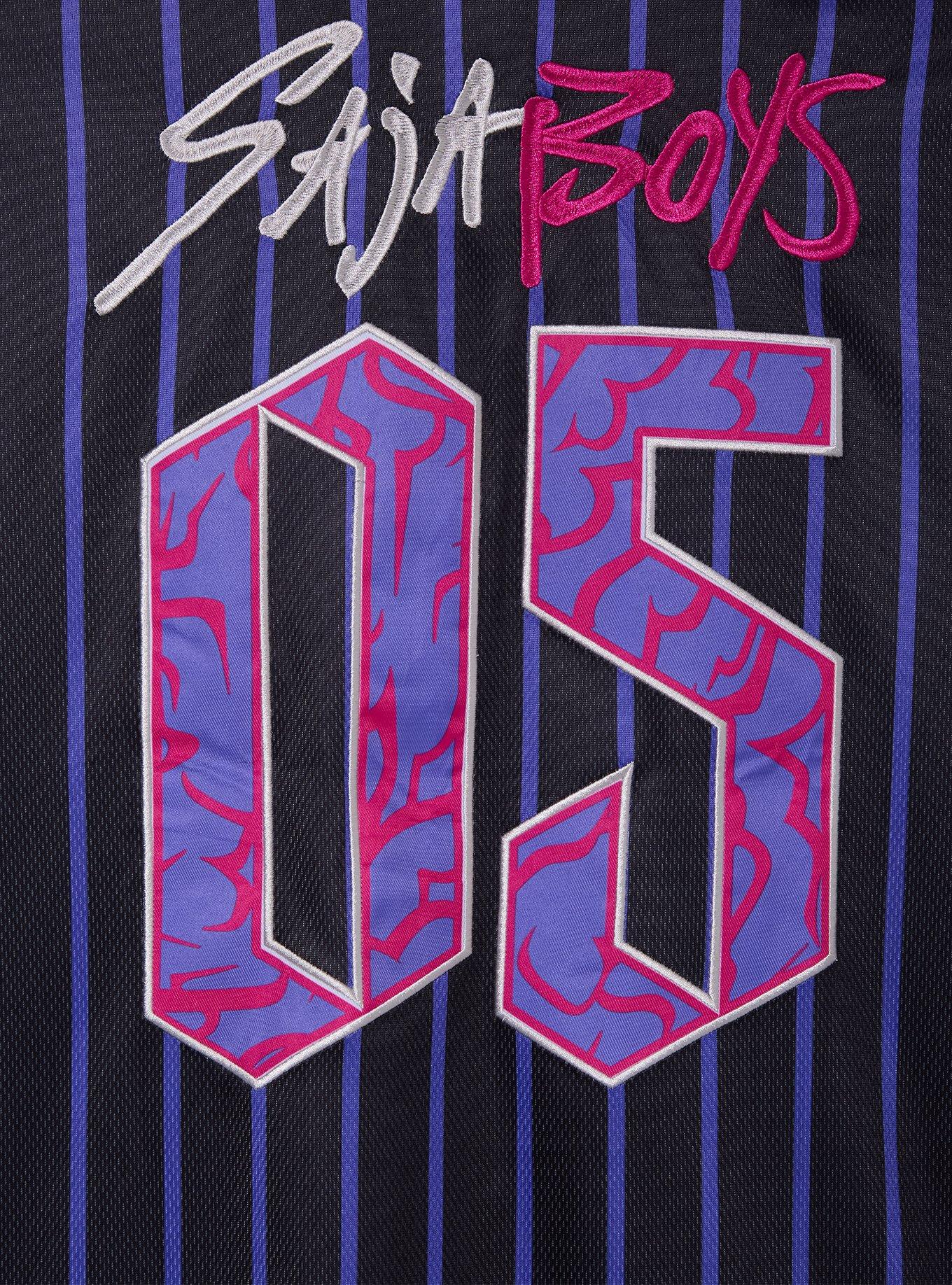 KPop Demon Hunters Saja Boys Baseball Jersey &mdash; BoxLunch Exclusive, BLACK, alternate