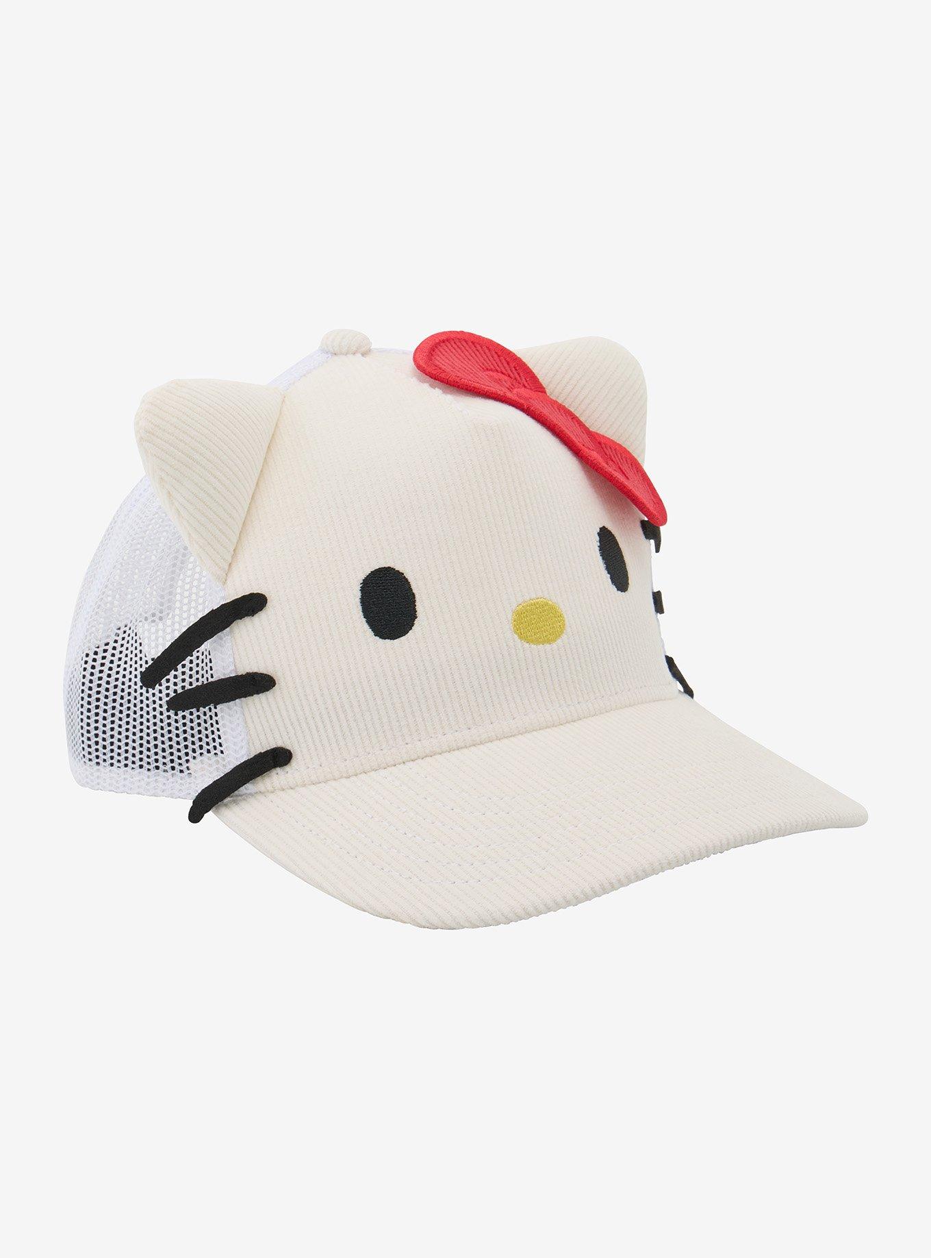 Hello Kitty 3D Ear Corduroy Trucker Hat, , hi-res