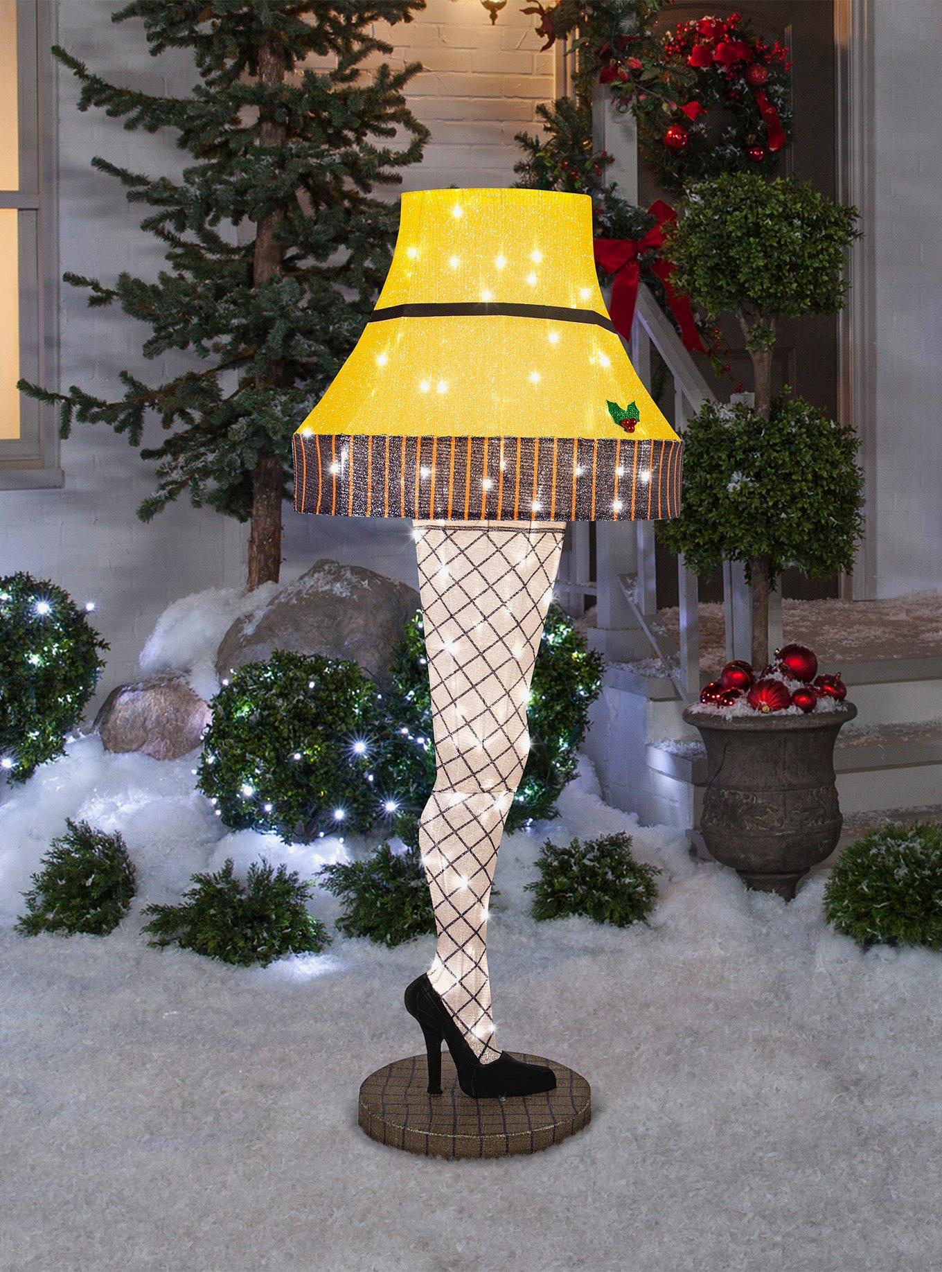 A Christmas Story Leg Lamp 3D Holiday Lighted Tinsel Sculpture, , hi-res