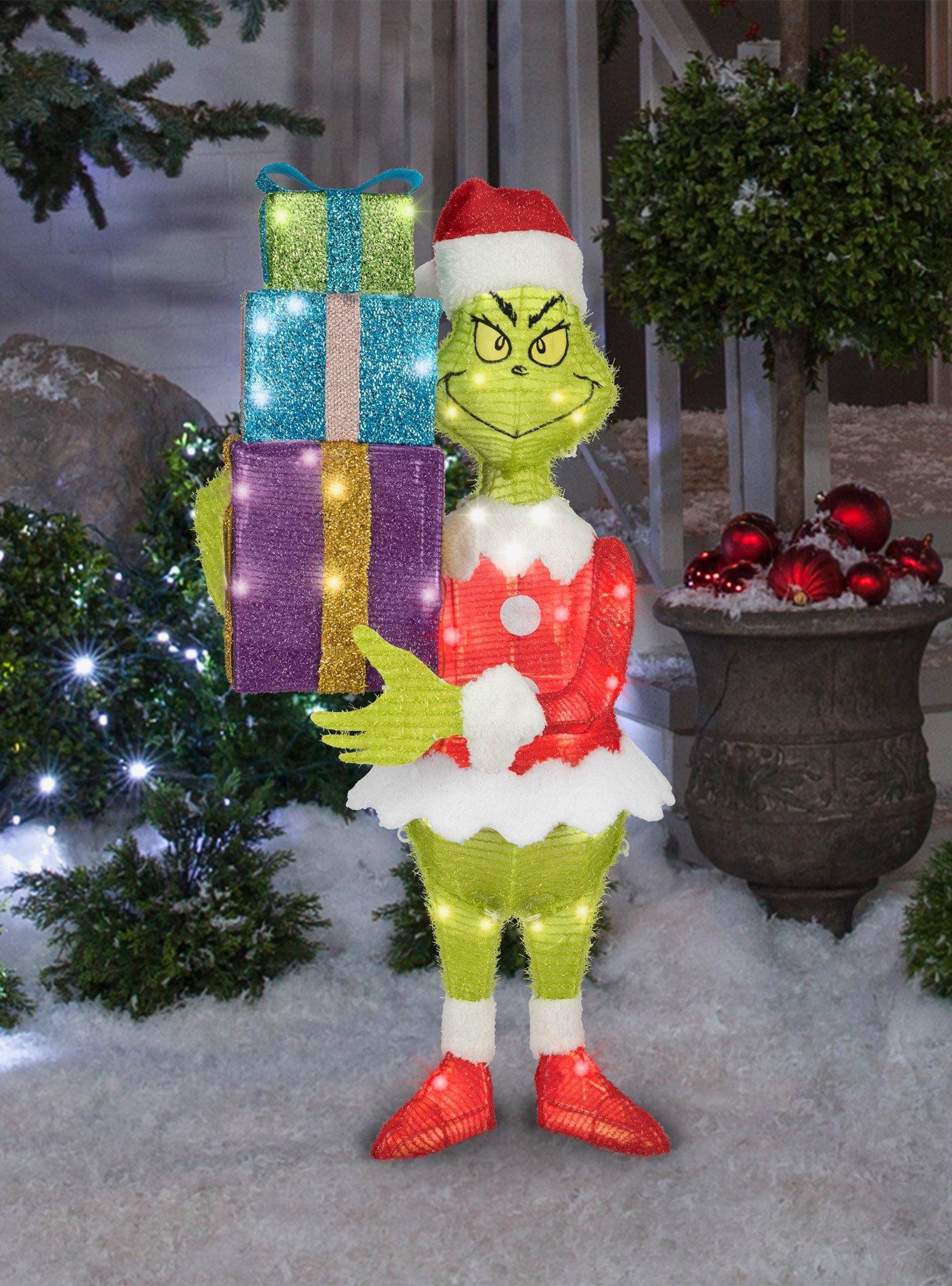 Dr. Seuss How The Grinch Stole Christmas Grinch with Presents Tinsel Sculpture, , hi-res