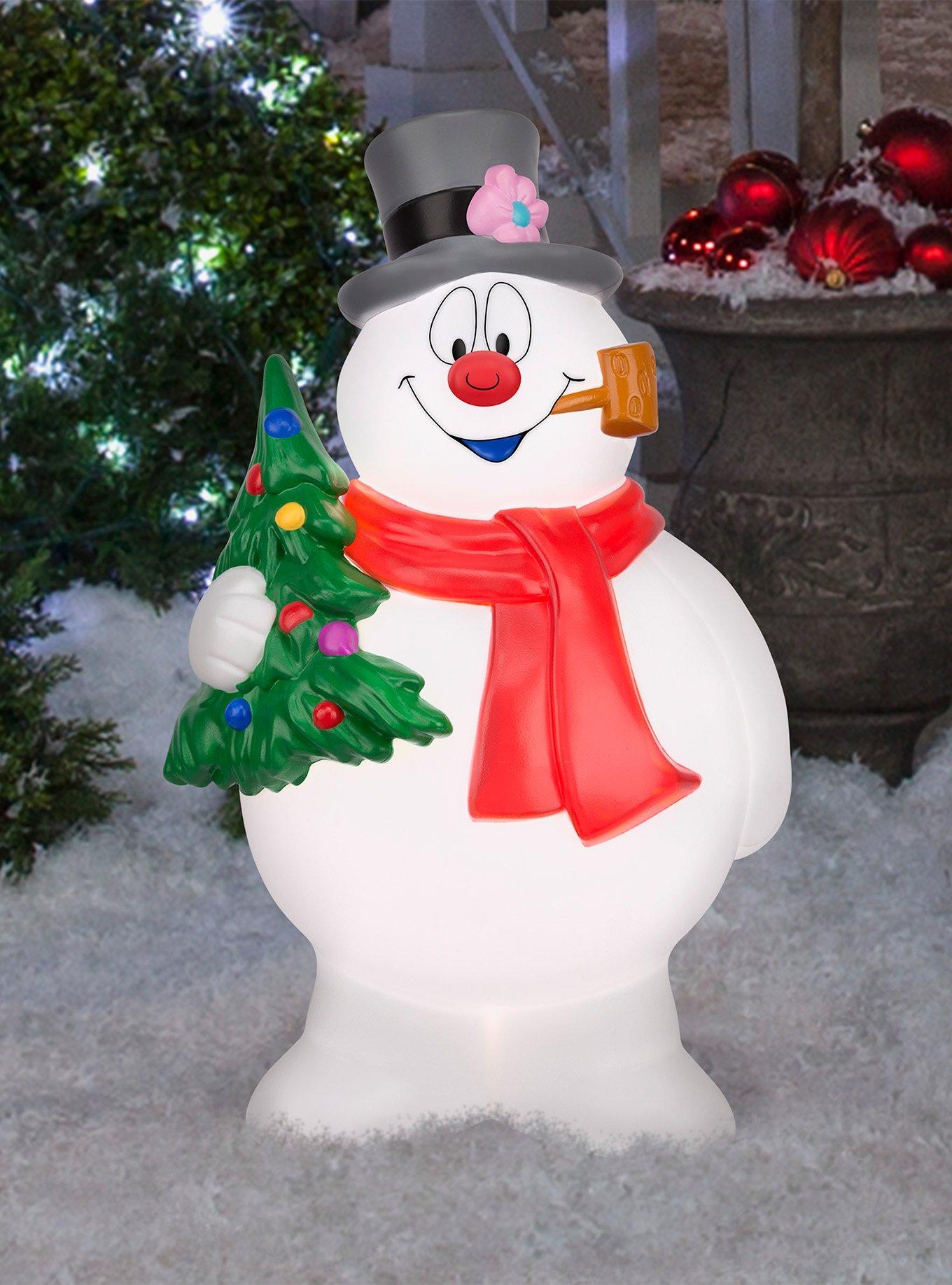 Frosty the Snowman Frosty with Tree Lighted Blow Mold Outdoor Decor, , hi-res