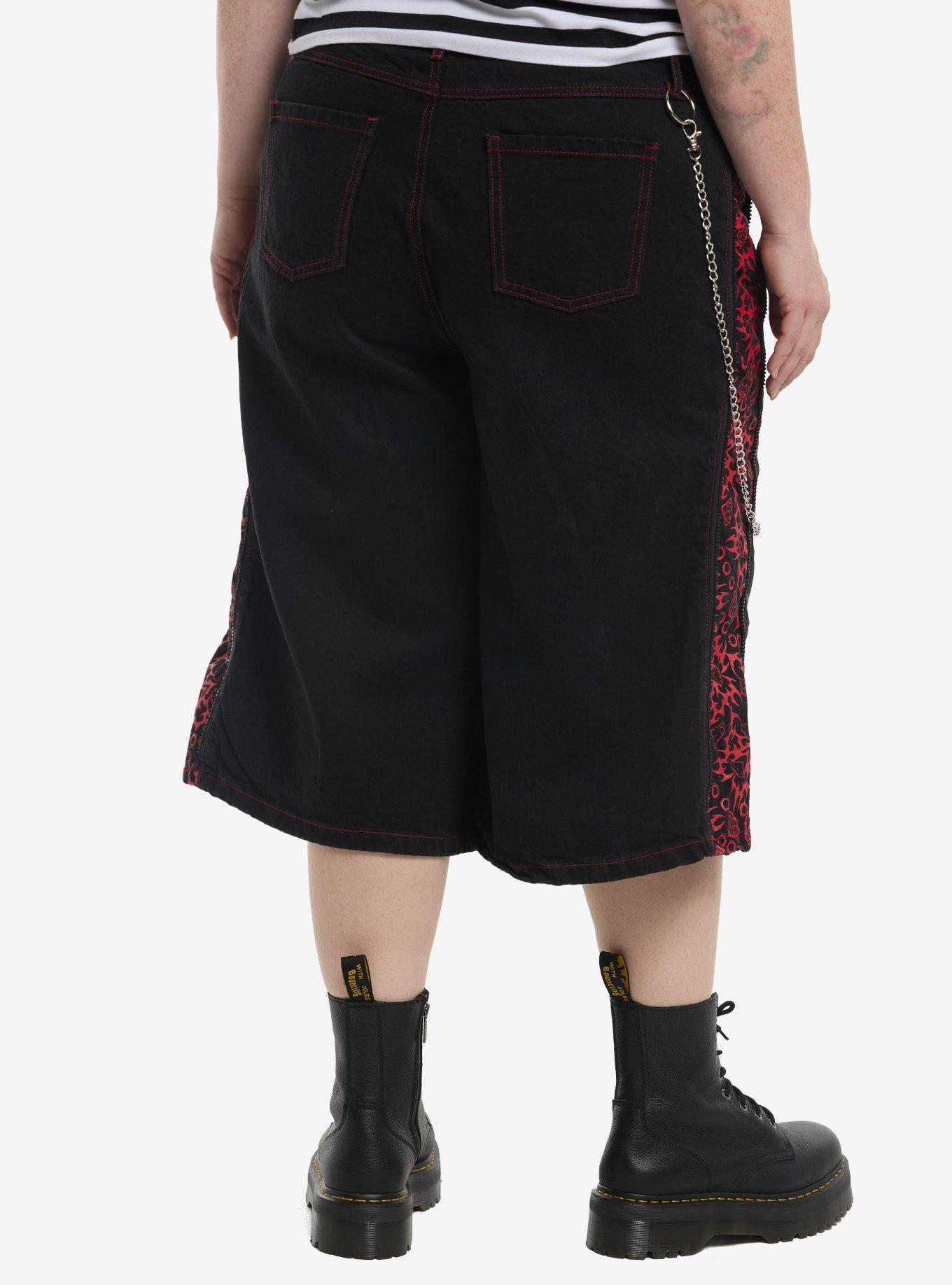 Sonic The Hedgehog Shadow & Rouge Jorts With Side Chain Plus Size, , hi-res