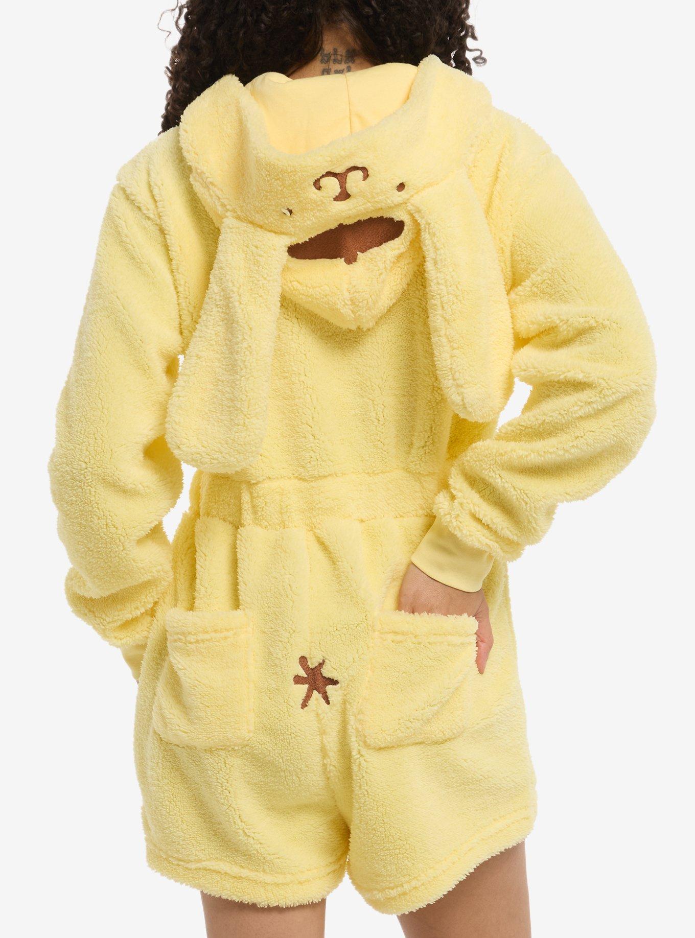 Pompompurin Fuzzy Girls Romper, , hi-res