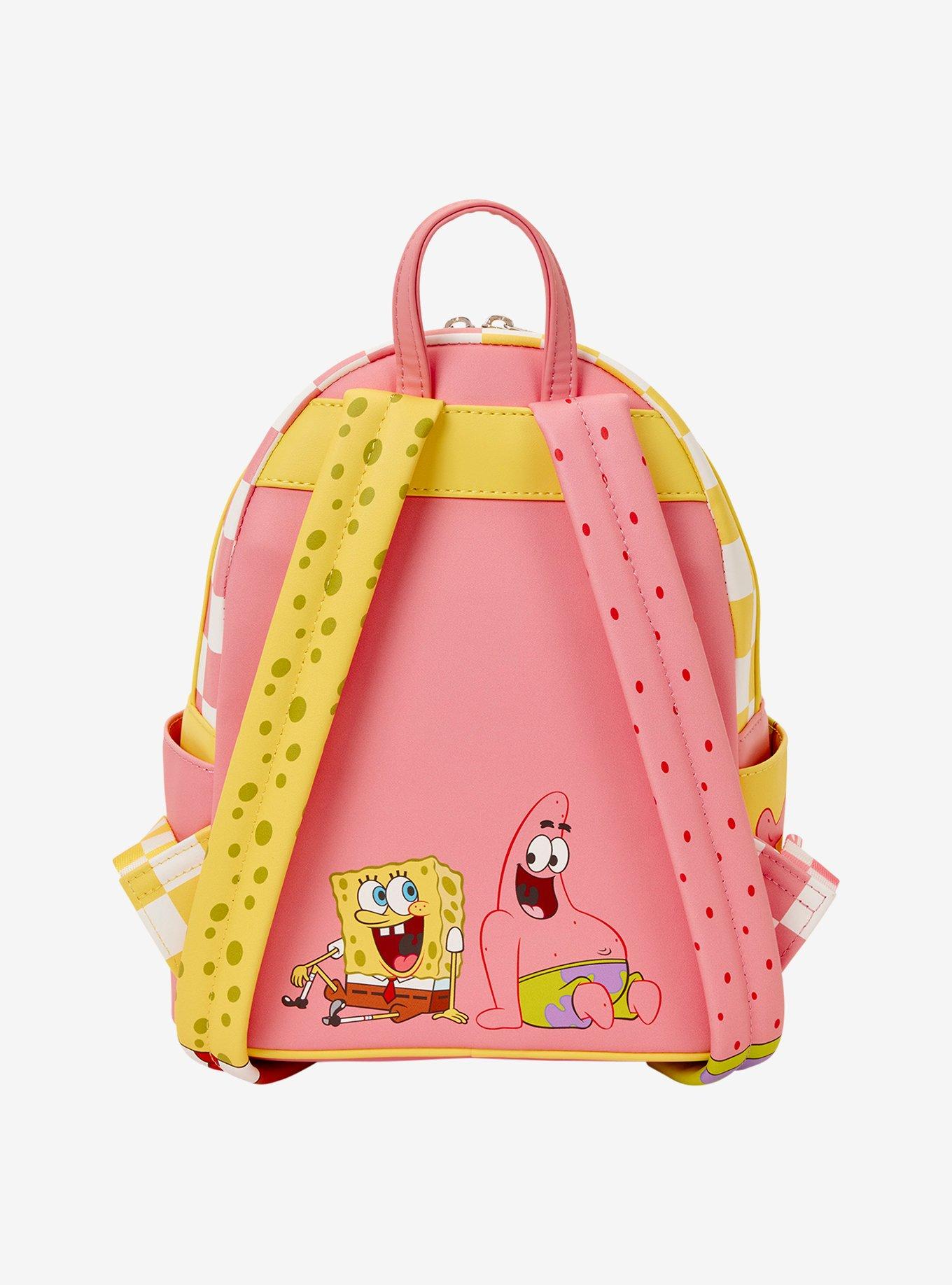 Loungefly SpongeBob SquarePants Patrick & SpongeBob Checkered Heart Mini Backpack, , alternate
