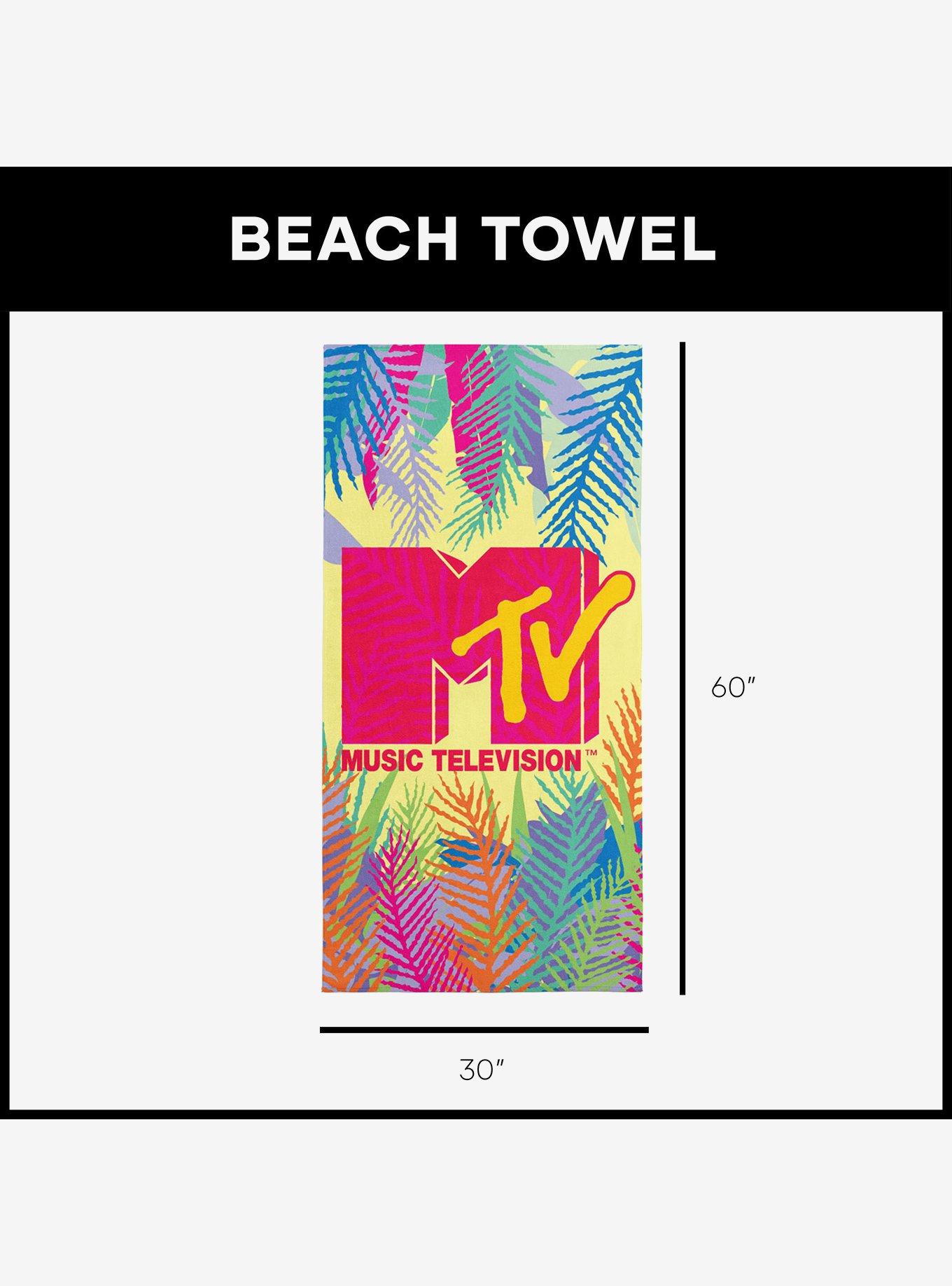 MTV Vibrant Logo Microfiber Beach Towel, , alternate