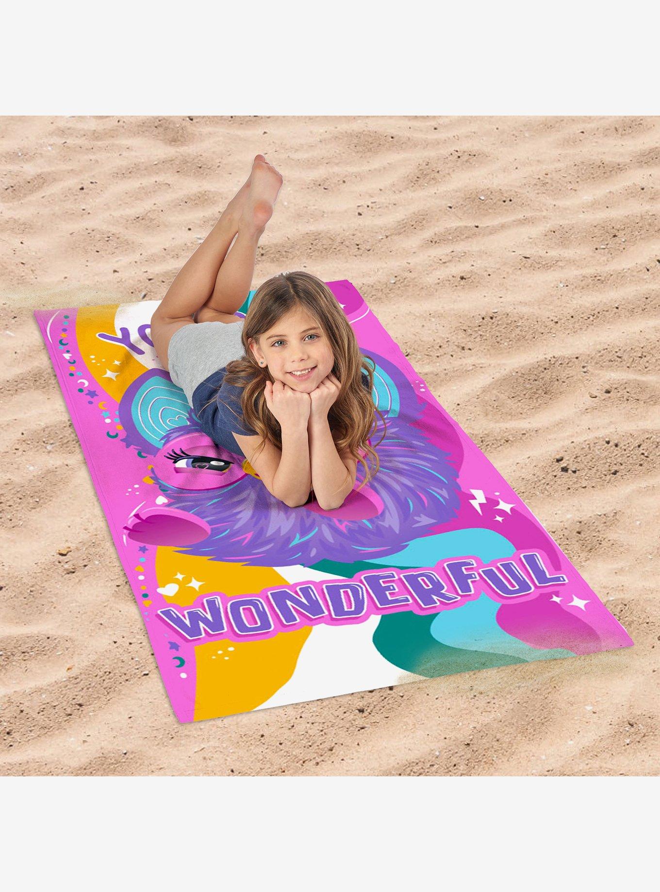 Furby You Are Wonderful Microfiber Beach Towel, , hi-res