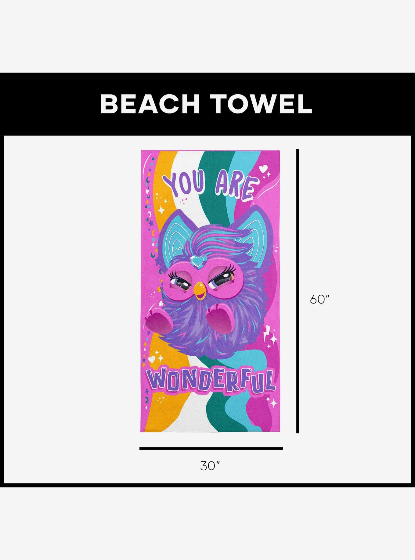 Furby You Are Wonderful Microfiber Beach Towel, , alternate