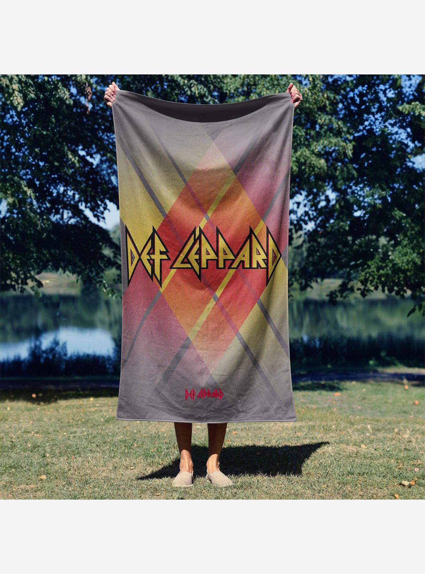 Def Leppard Diamond Fire Microfiber Beach Towel, , alternate