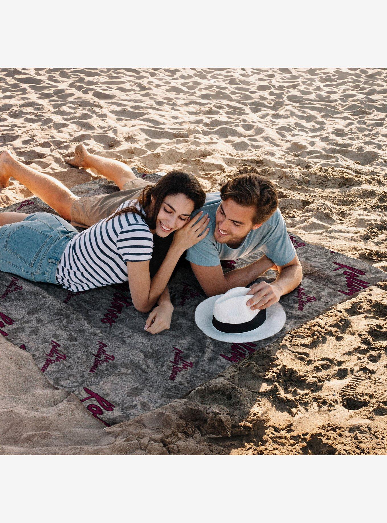 The Rolling Stones Distressed Stones Beach Towel for Two, , alternate