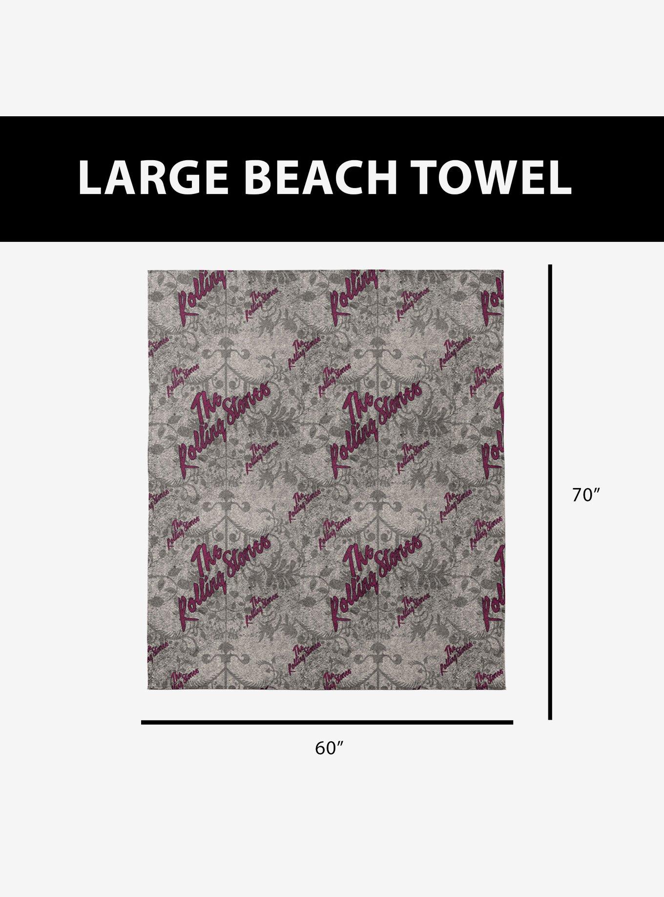 The Rolling Stones Distressed Stones Beach Towel for Two, , alternate