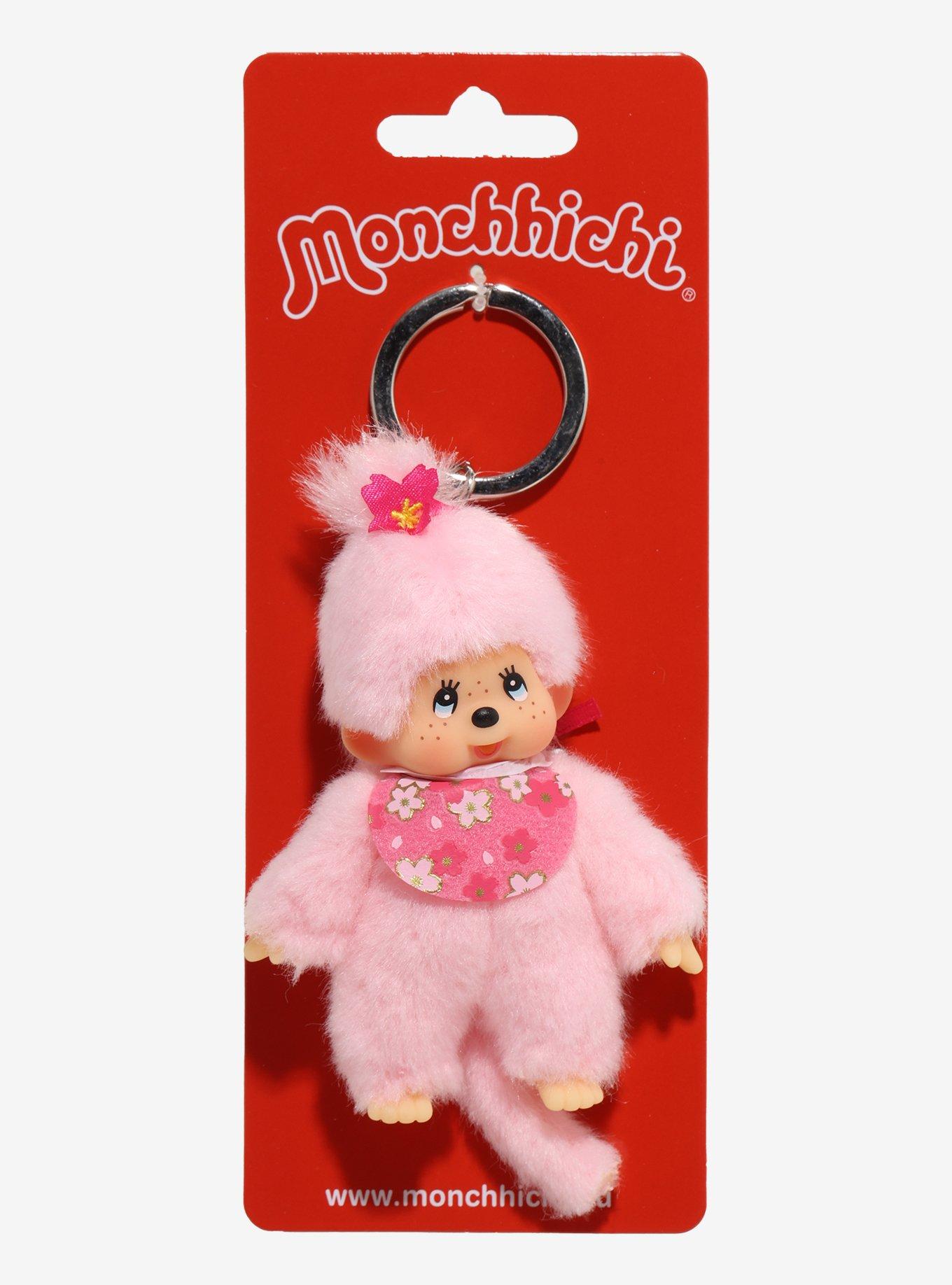 Monchhichi Cherry Blossom Plush Keychain, , hi-res