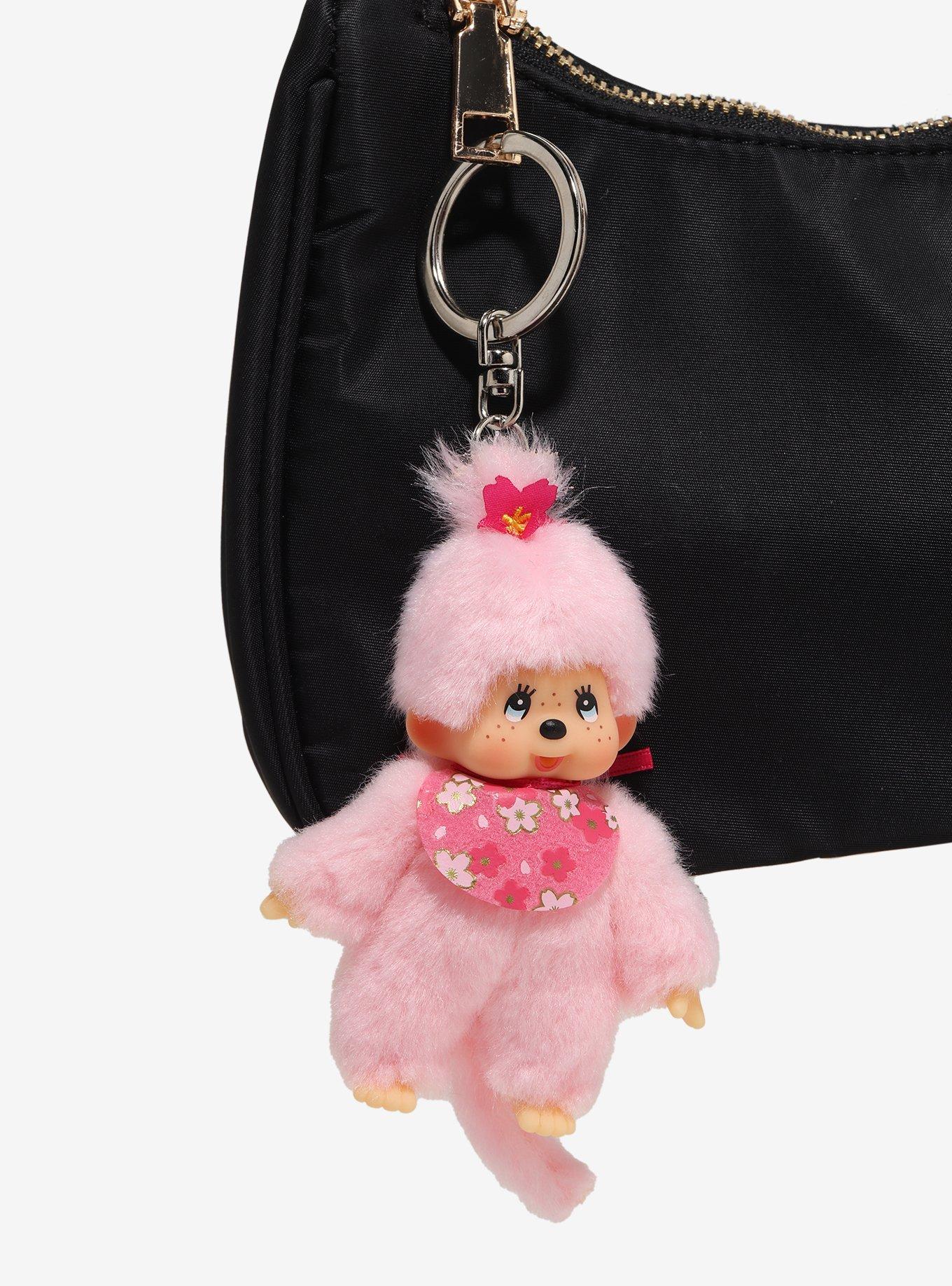 Monchhichi Cherry Blossom Plush Keychain