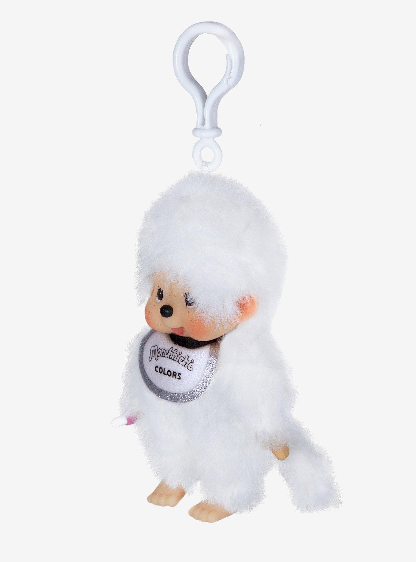Monchhichi Colors White Plush Bag Clip, , hi-res