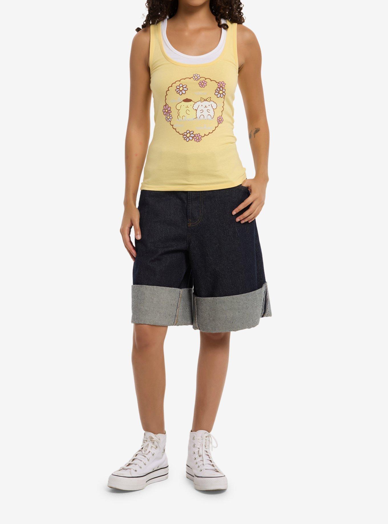 Pompompurin Layered Girls Tank Top, , hi-res